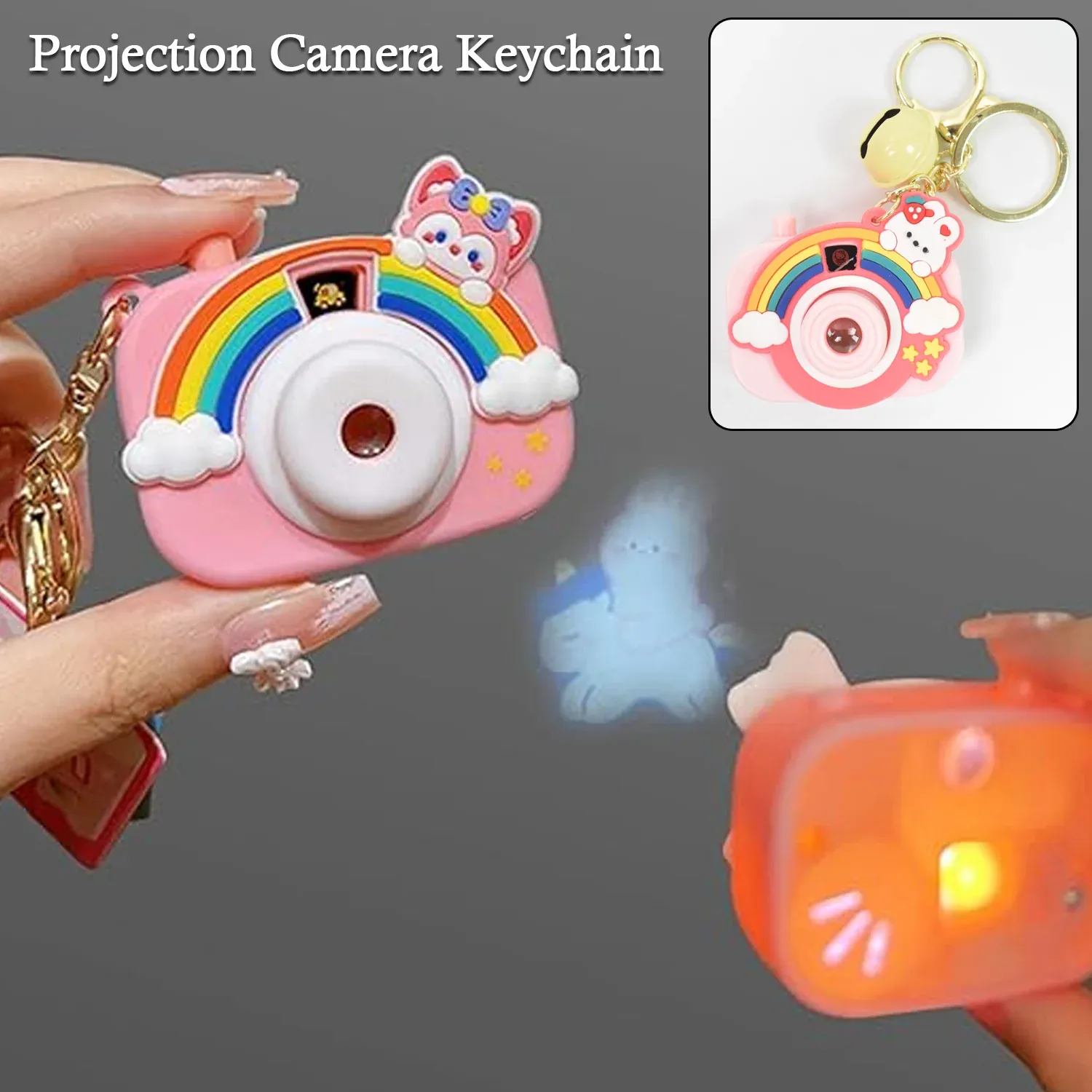 Premium Projective Camera Keychain – Fun Rainbow Image Projector - Buy Online at Alikart