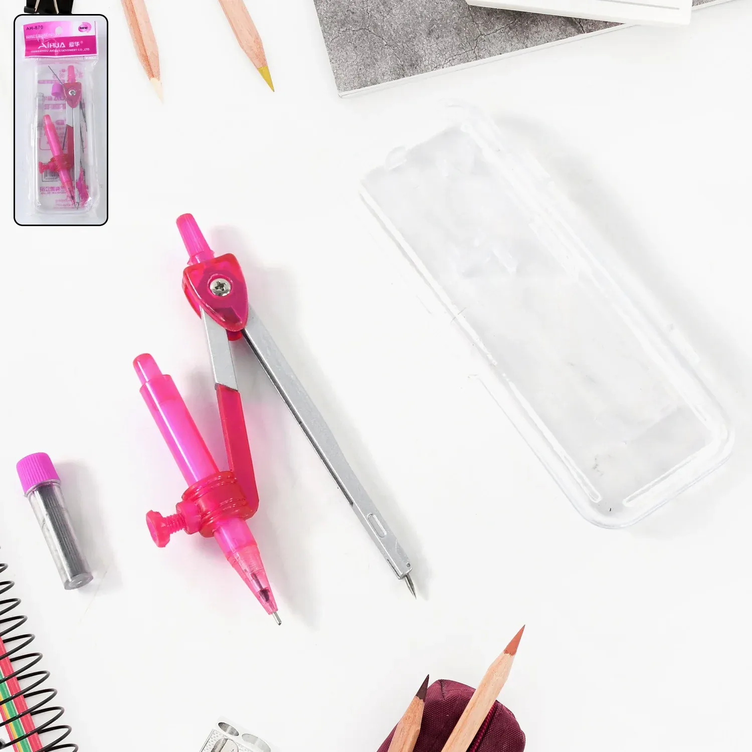 Premium Student Geometry Compass Set – 4-in-1 Precision Drawing Kit - Buy Online at Alikart