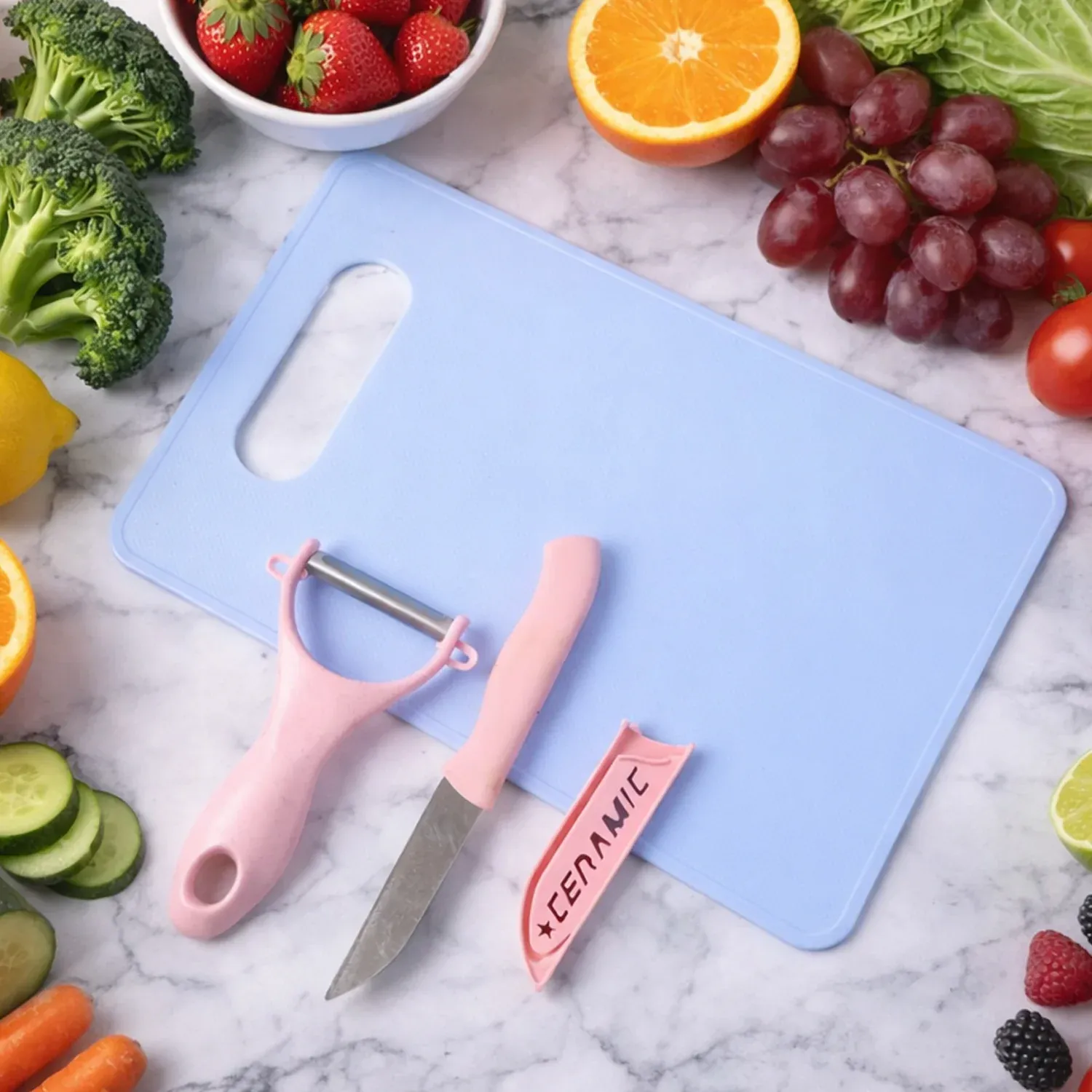 Premium Fruit & Vegetable Cutting Board Set – 3-in-1 Kitchen Prep Kit - Buy Online at Alikart
