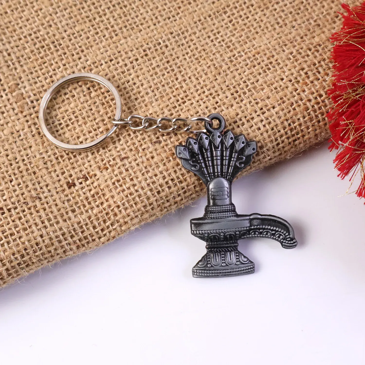 Premium Shiva Lingam Metal Keychain – Durable Spiritual Accessory - Buy Online at Alikart