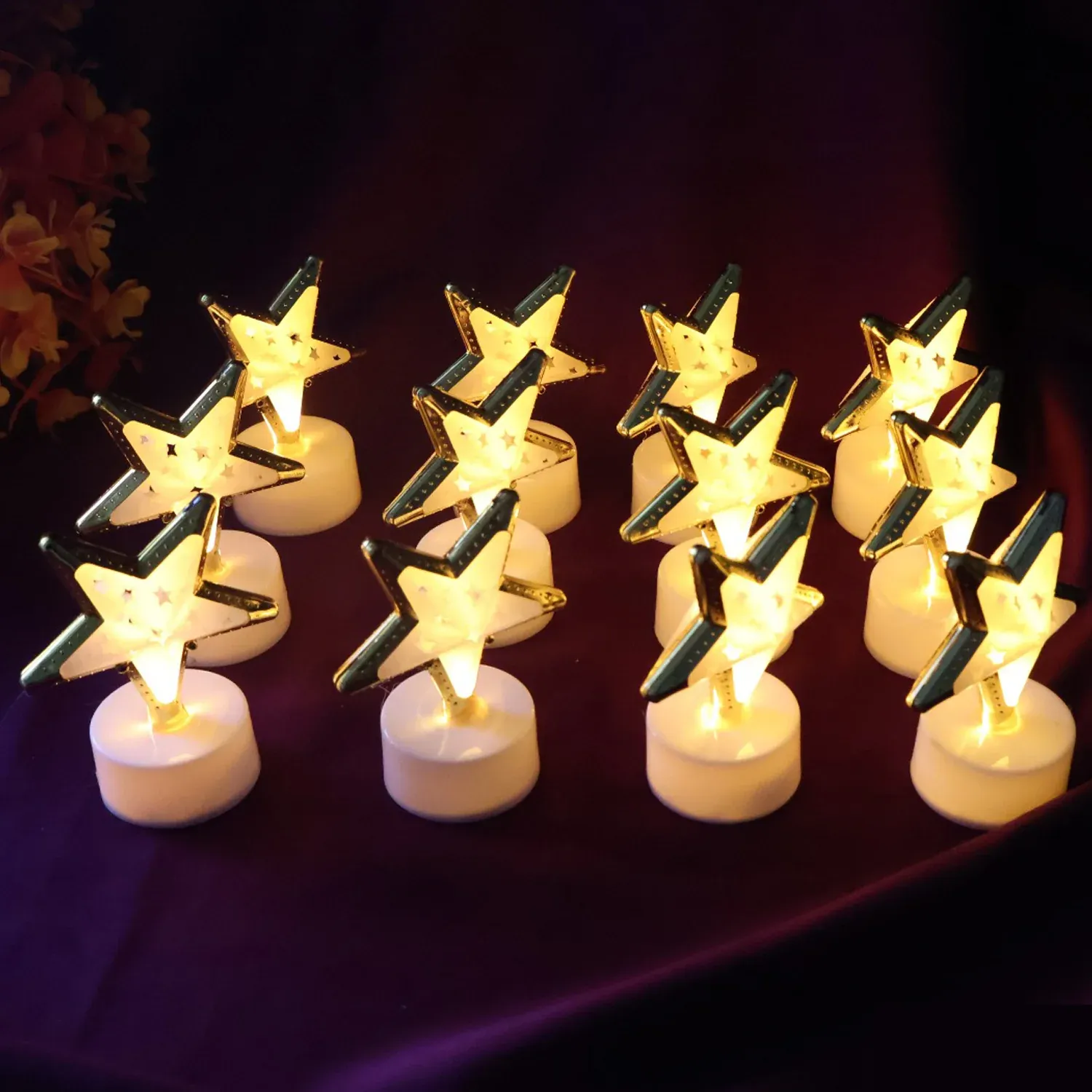 Premium Star Shaped Flameless LED Candles – Safe & Elegant Décor Set - Buy Online at Alikart