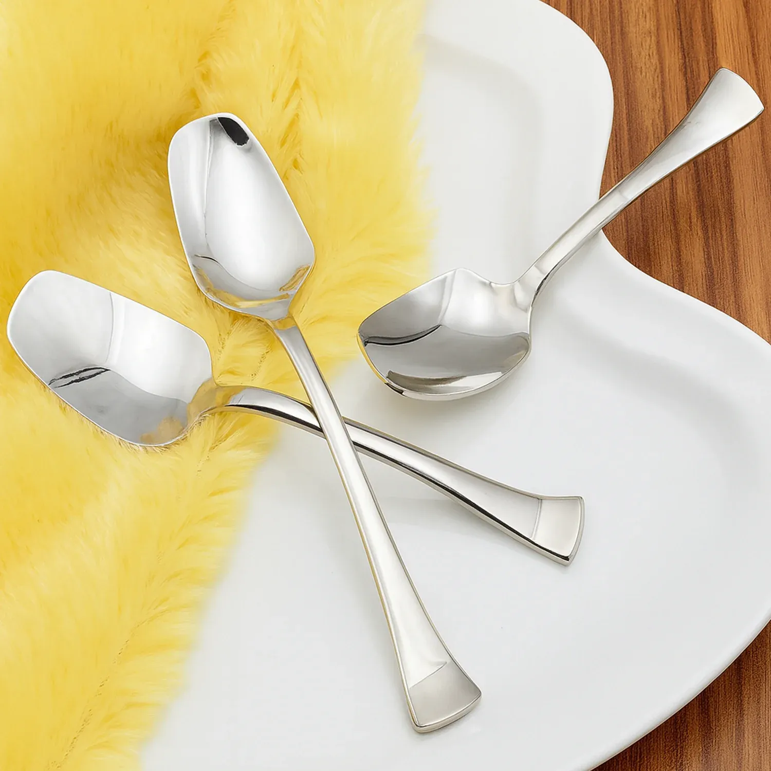 Premium Stainless Steel Ice-Cream Spoon Set – Durable & Mirror Polished - Buy Online at Alikart