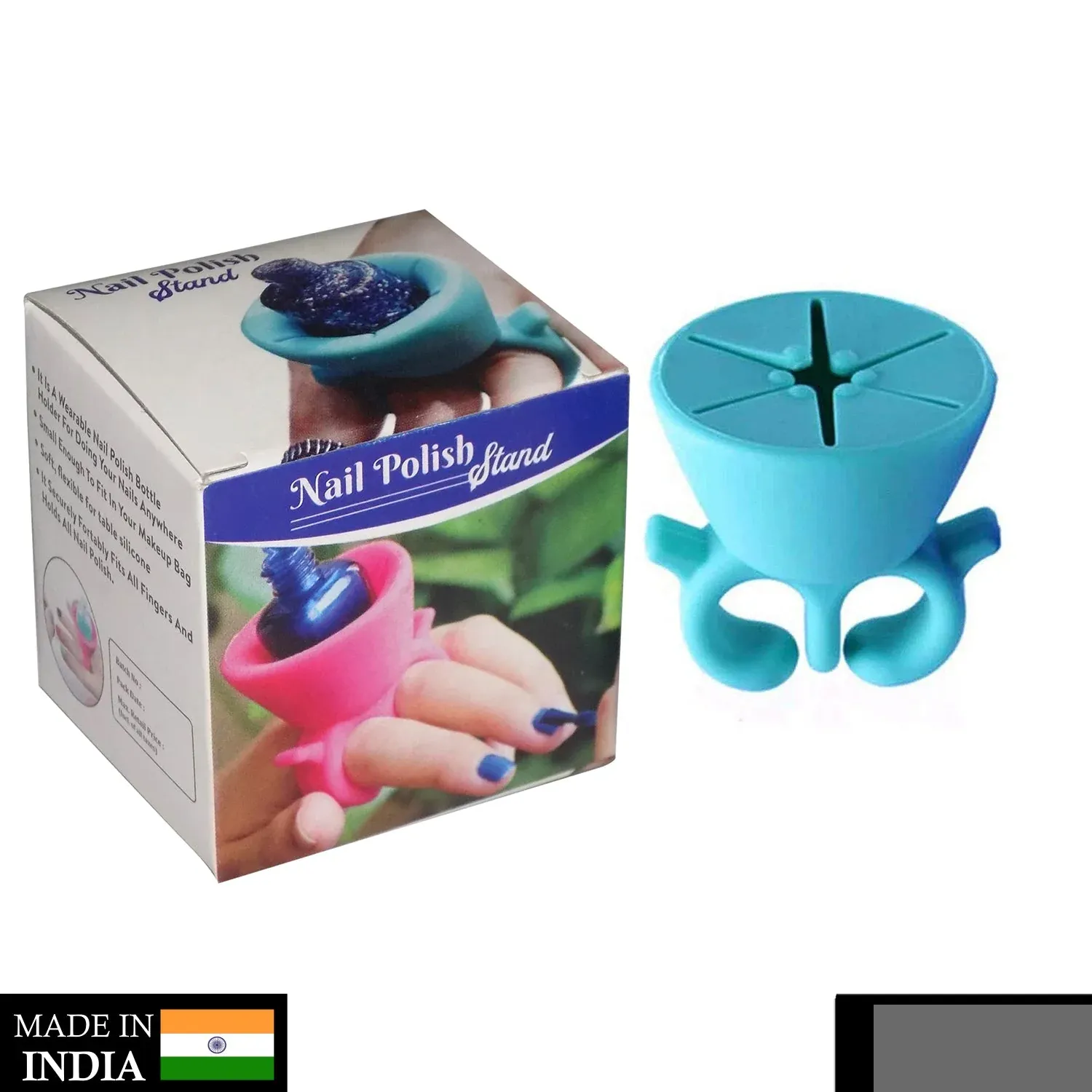 Nail Polish Holder – Spill-Proof Ring & Portable Stand | AuriGlam - Detailed Feature View 1