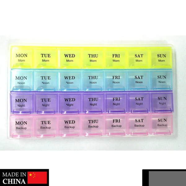 Weekly Pill Organizer – 28-Slot Portable Medicine Box | Organivo