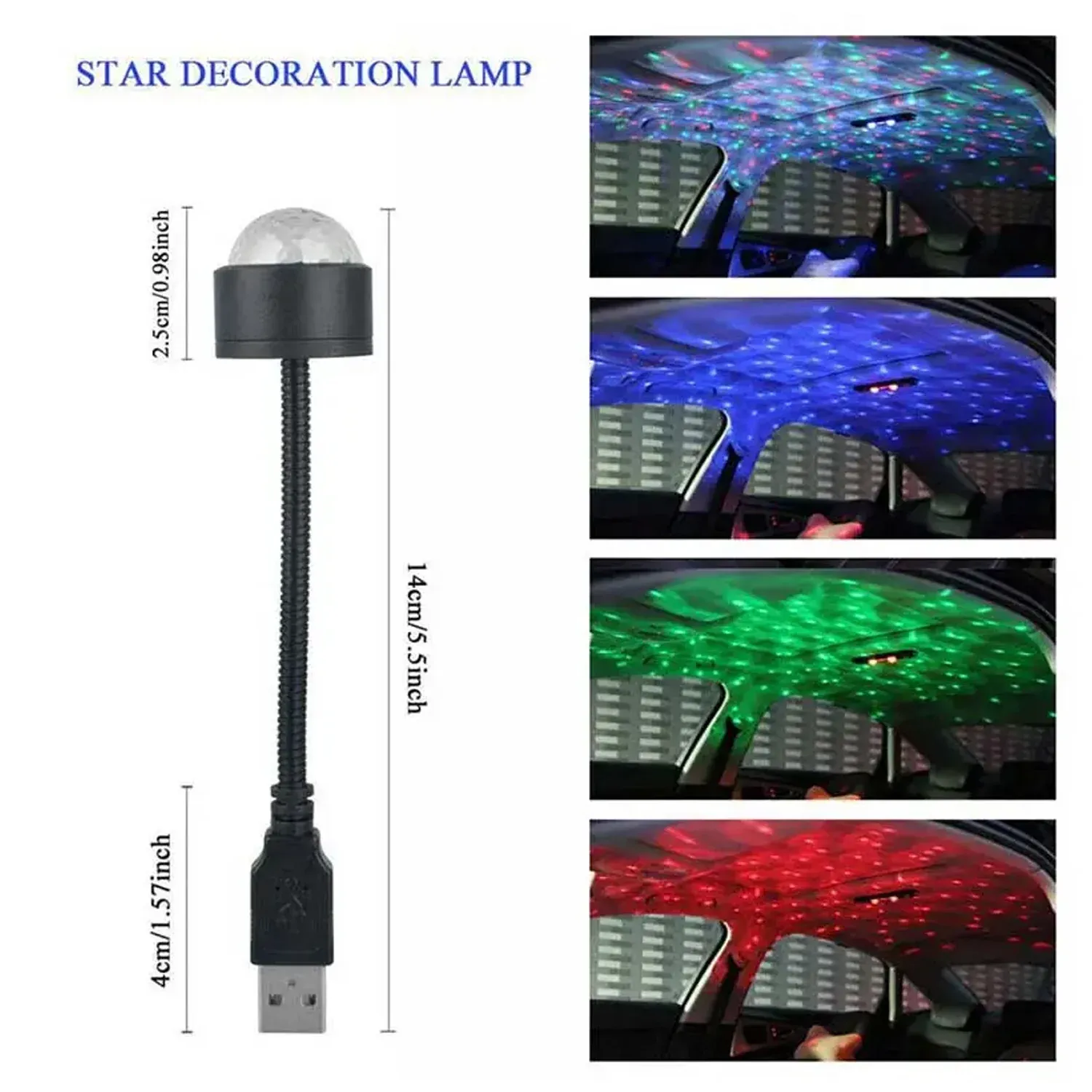 USB Star Projector – Dual Mode Disco Light for Car & Home | Styleva - Detailed Feature View 2