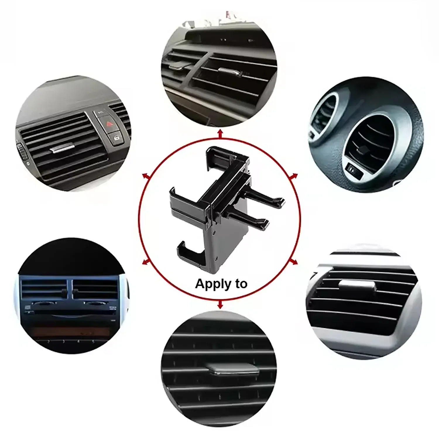 Car Mobile Holder – Secure Air Vent & Dashboard Mount | Velvet Wheels - Detailed Feature View 4