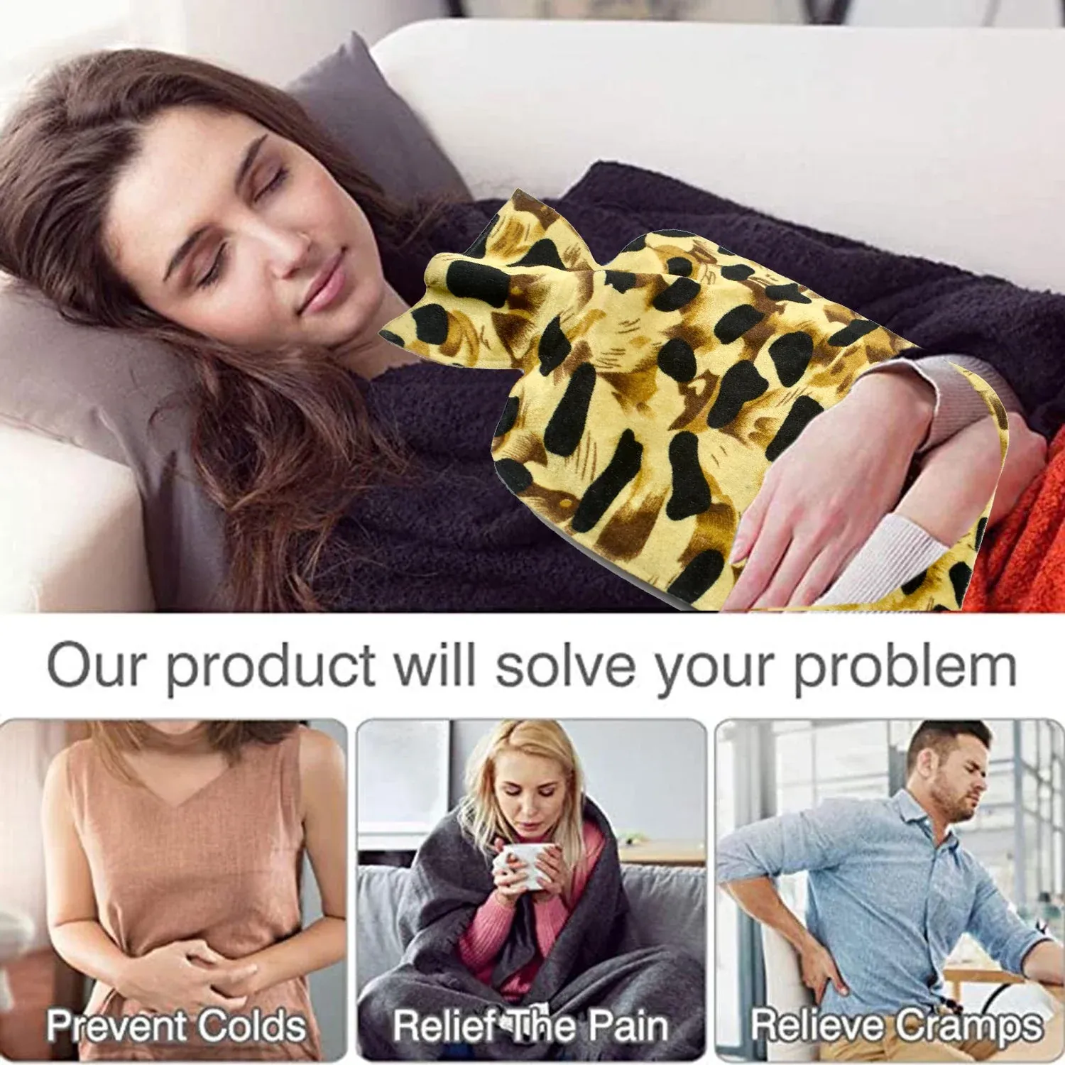Hot Water Bag for Pain Relief – Leak-Proof Design | Velvet Wellness - Detailed Feature View 2