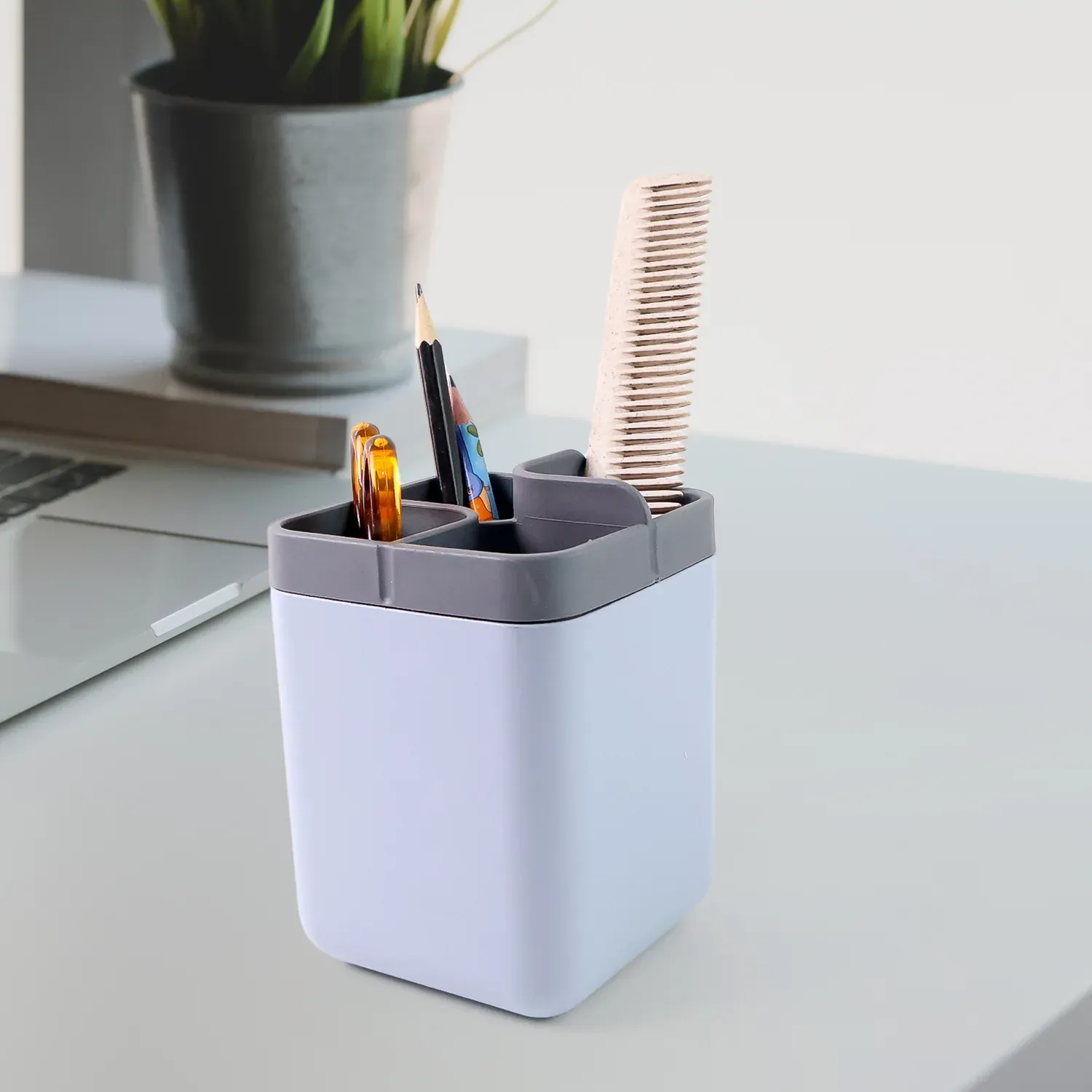 Multi-Compartment Desk Organizer – Durable & Space-Saving Holder - Detailed Feature View 2