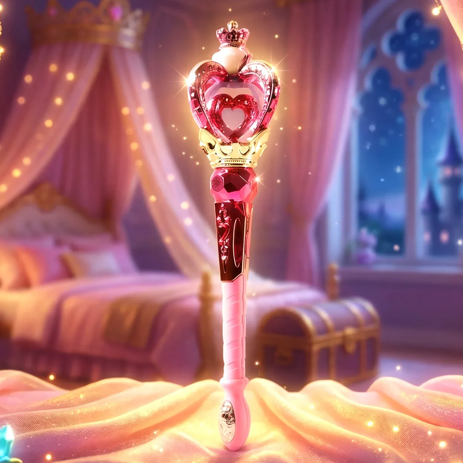 Princess Magic Light Wand Toy – Enchanting Kids' Role Play Accessory - Detailed Feature View 4