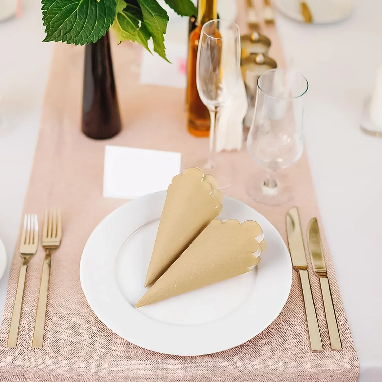 Scalloped Edge Tissue Napkins – Elegant 120 Pc 2-Ply Set - Detailed Feature View 5