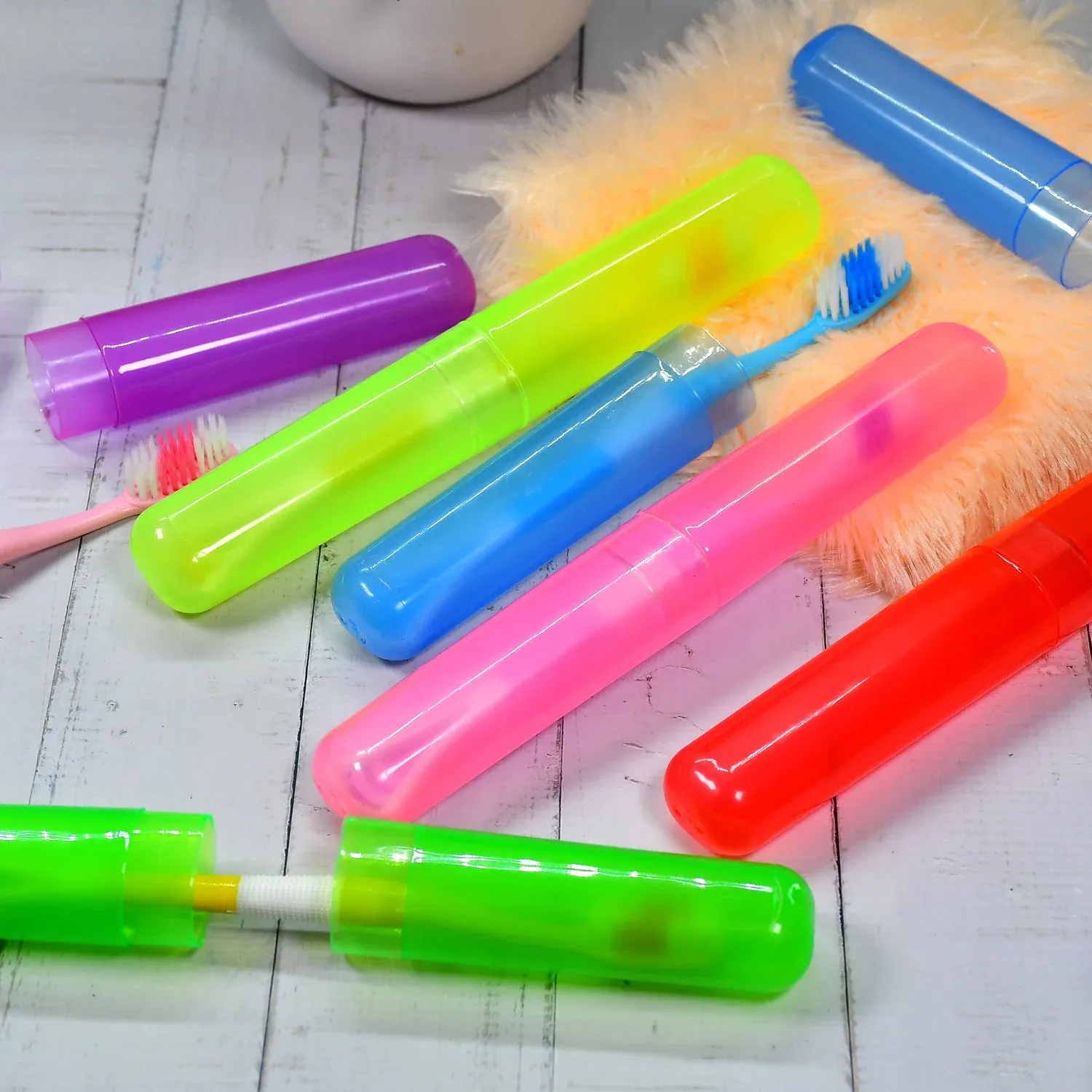 Premium Travel Toothbrush Covers – 6pc Anti-Bacterial Set | BrushedUp - Buy Online at Alikart