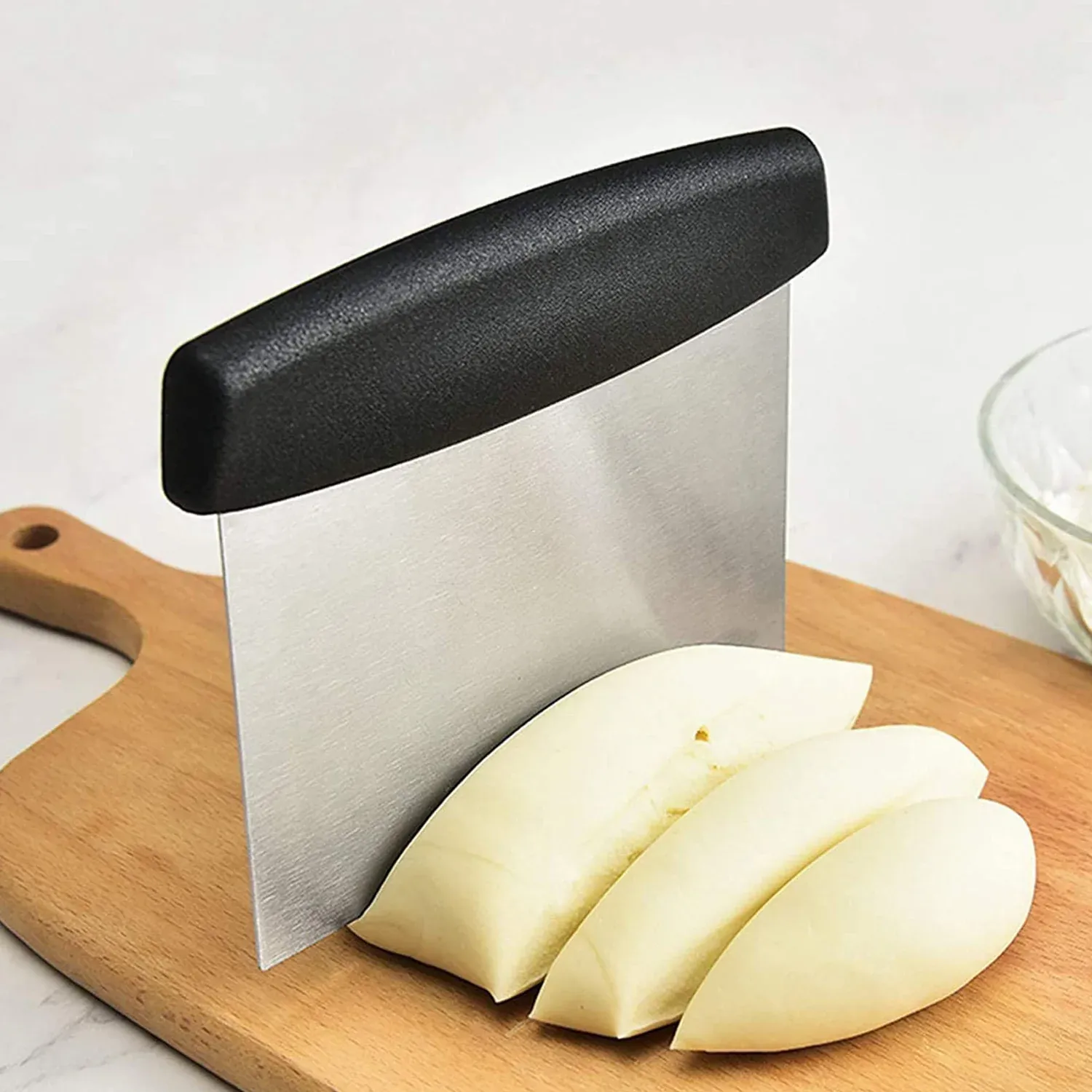 Stainless Steel Dough Scraper – Precision Baking Tool - Detailed Feature View 2