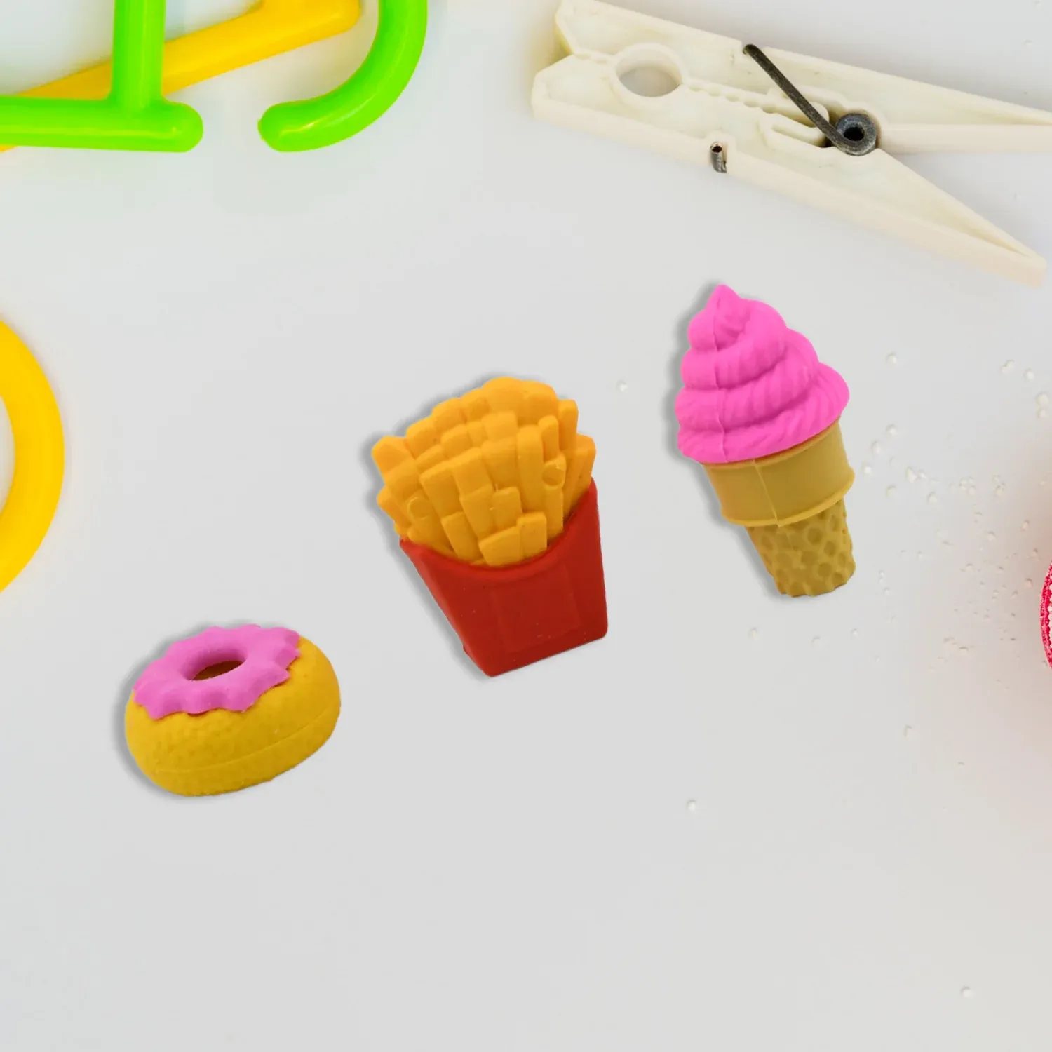 Kids Eraser Set – Fun 3D Food Novelty Erasers | Craftily - Detailed Feature View 7