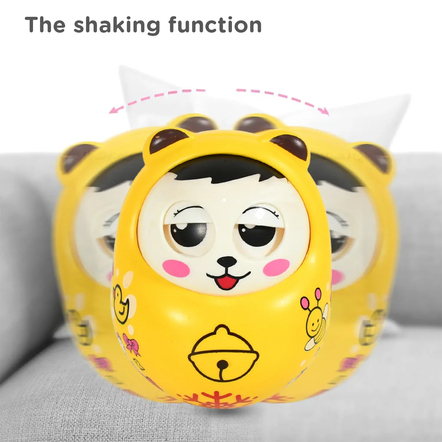 Musical Roly Poly Toy – Wobbling Doll for Babies | Aditi - Detailed Feature View 2