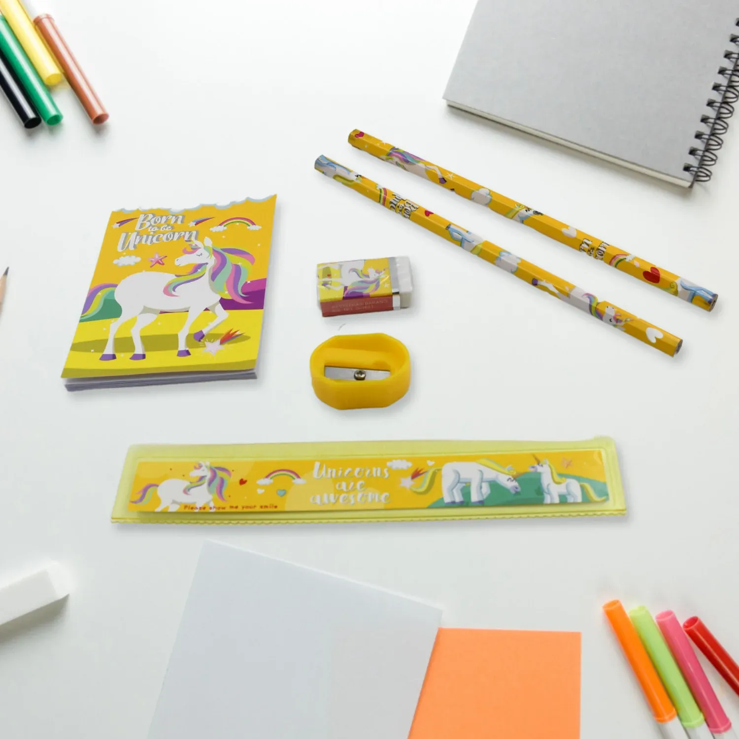 Premium School Stationery Set – 6 Pc Kit for Kids & Office | VoltDesk - Buy Online at Alikart