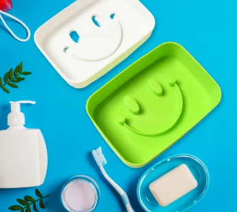 Portable Travel Soap Dish Box – Cute Smiley Face & Draining Design