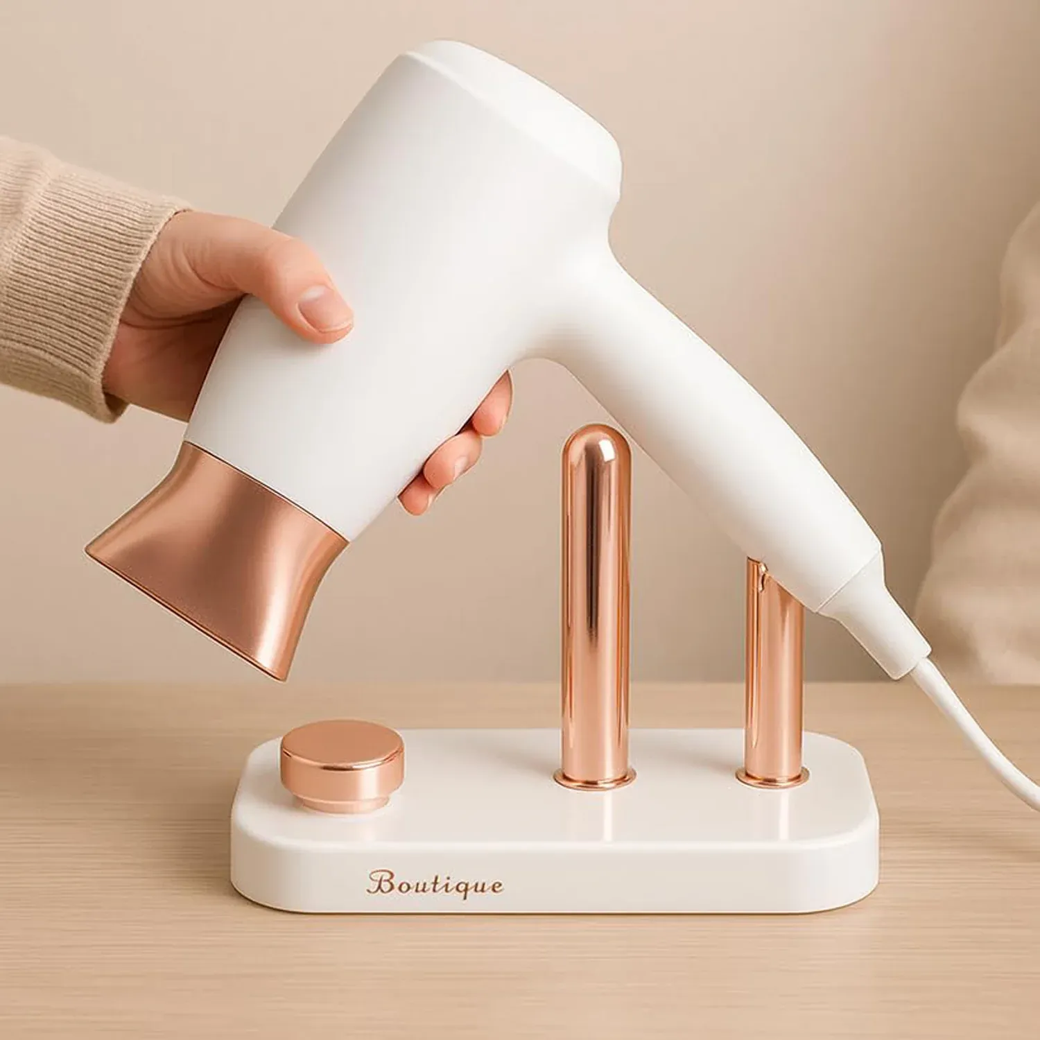 Wall Mount Hair Dryer Holder – Space-Saving & Heat Resistant - Detailed Feature View 3