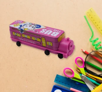 Metal Bus Pencil Case – Double Decker with Sharpener | Deskrova