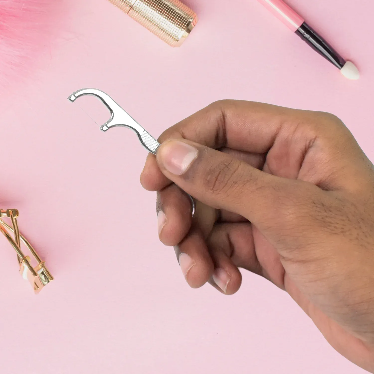 Stainless Steel Toothpick Set – 7-in-1 Portable Dental Kit | AuriGlam - Detailed Feature View 7