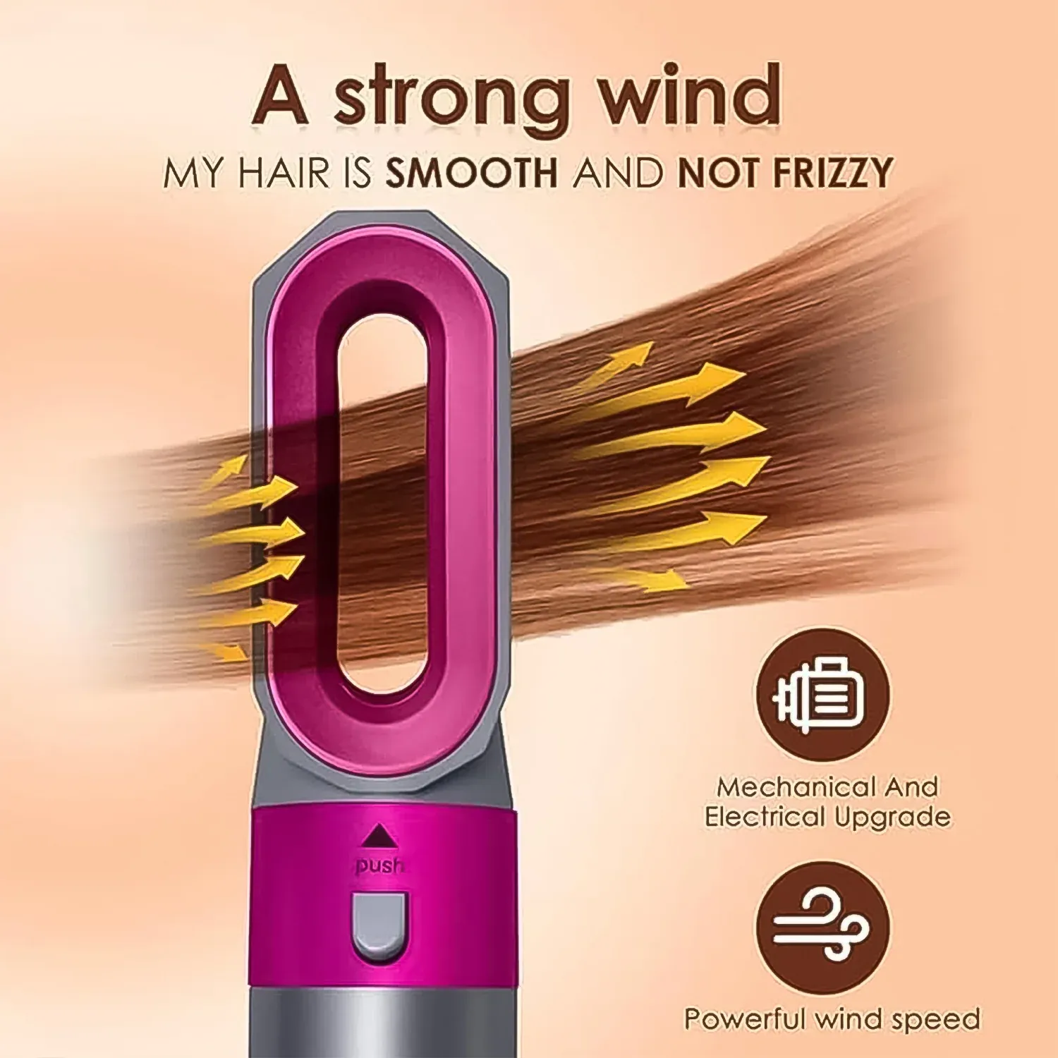 5 In 1 Hair Dryer Brush – Multifunctional Hot Air Styler with 1000W Power - Detailed Feature View 4