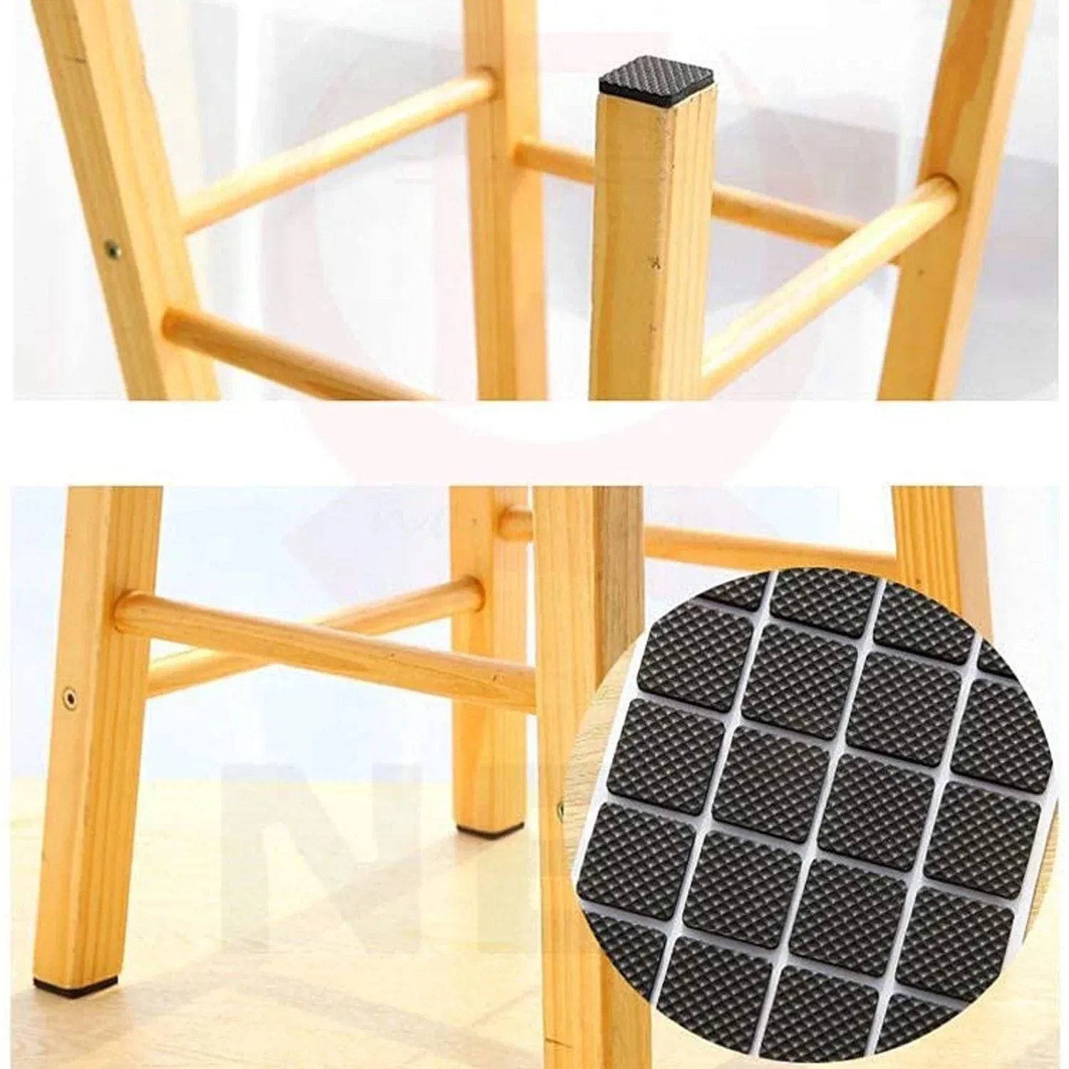 Self-Adhesive Furniture Pads – Square Floor Protectors (18 Pcs) | Styleva - Detailed Feature View 2