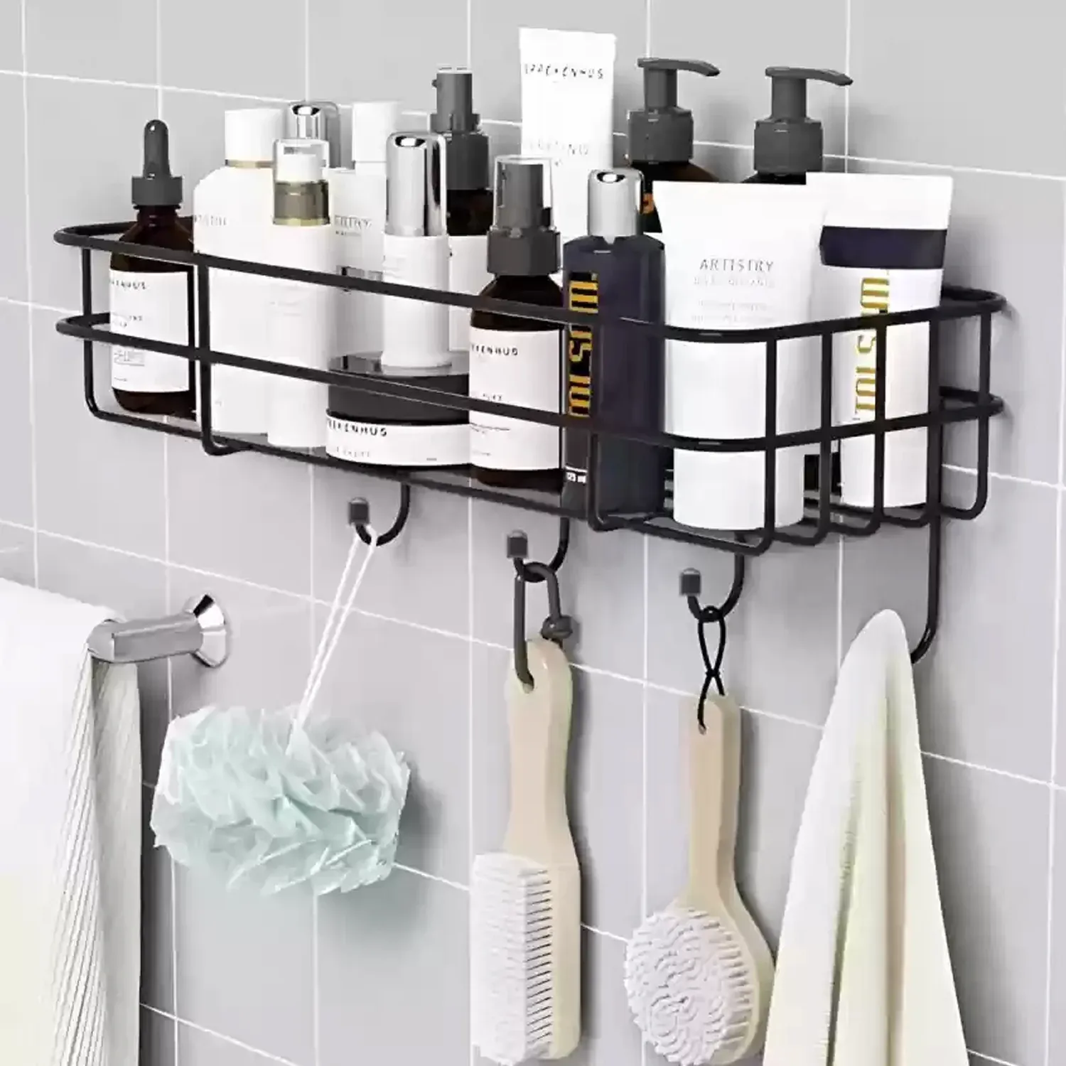 Shower Shelf Rack – Lightweight 3-in-1 Iron Organizer - Detailed Feature View 2