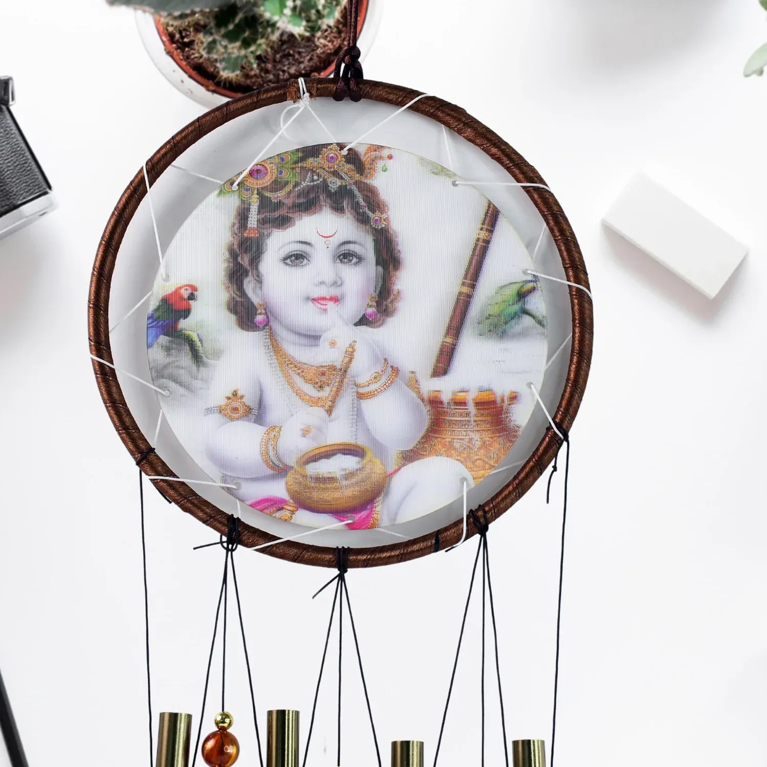 Premium Krishna Dream Catcher Wind Chime – Spiritual Melody Decor - Buy Online at Alikart