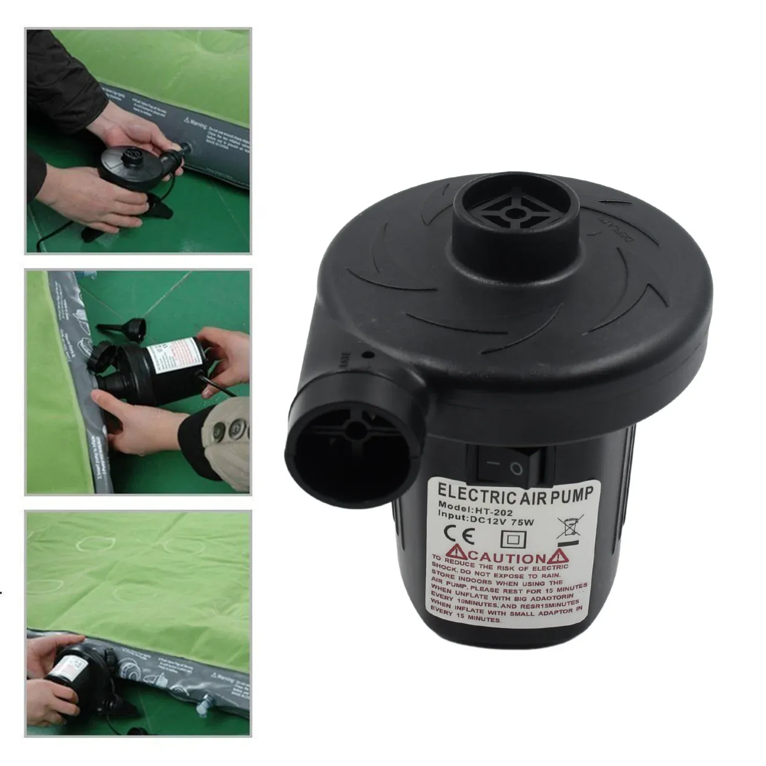 Electric Air Pump – Fast Inflate/Deflate for Home & Travel | FitFuzion - Detailed Feature View 4