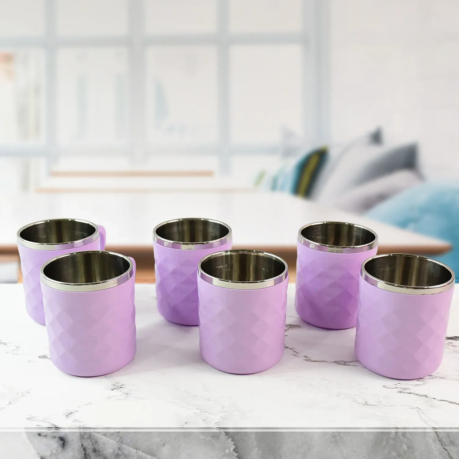 Stainless Steel Tea Cup Set – Elegant 200 ml Double Wall Design - Detailed Feature View 3