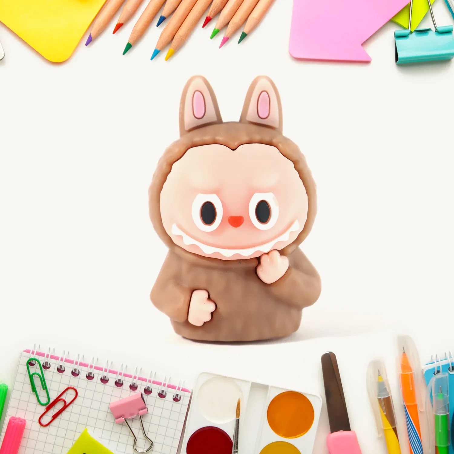 Cartoon Eraser with Pencil Sharpener – Durable 2-in-1 for Kids - Detailed Feature View 3