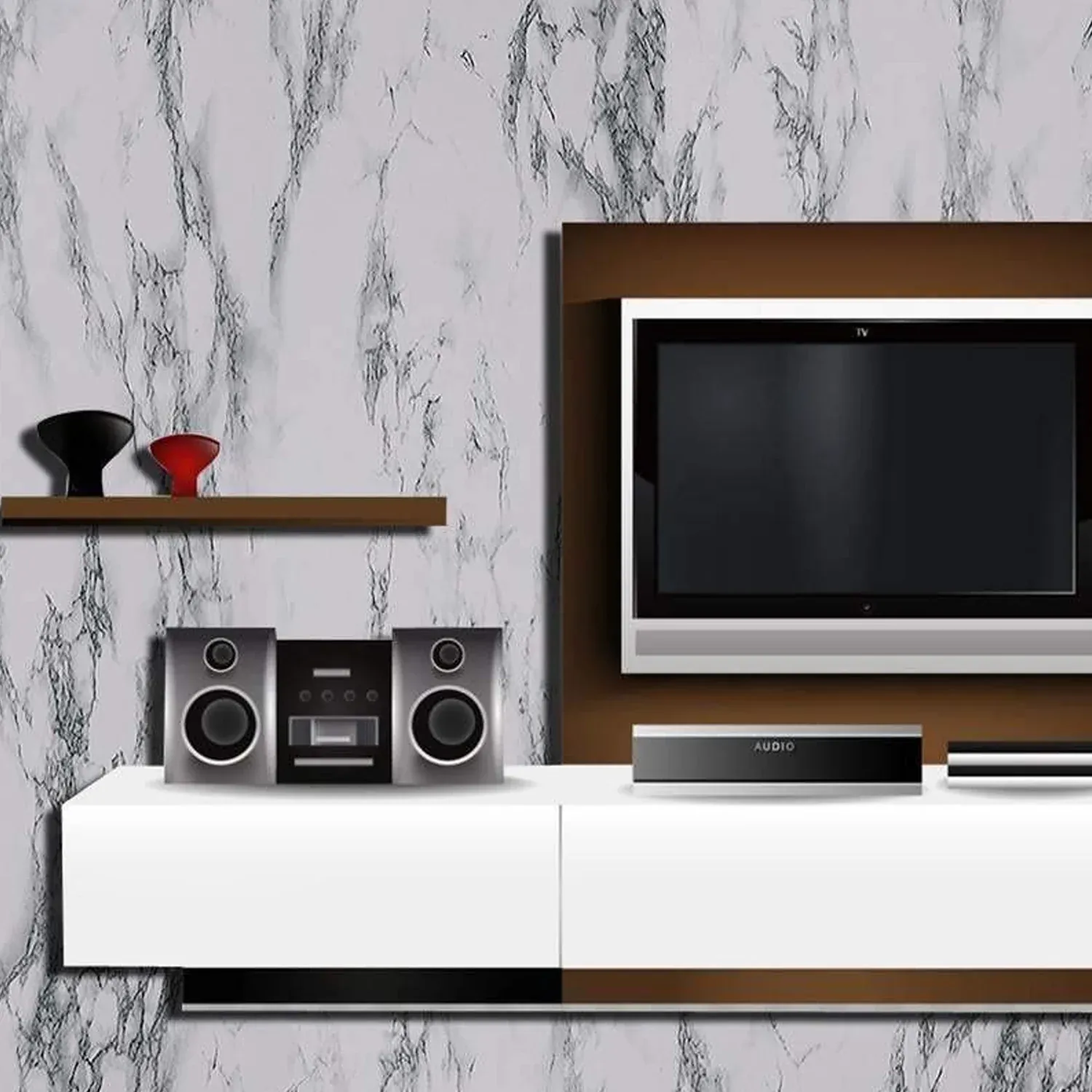 Marble Kitchen Wallpaper – Easy Peel & Stick Renovation 2m x 60cm - Detailed Feature View 5