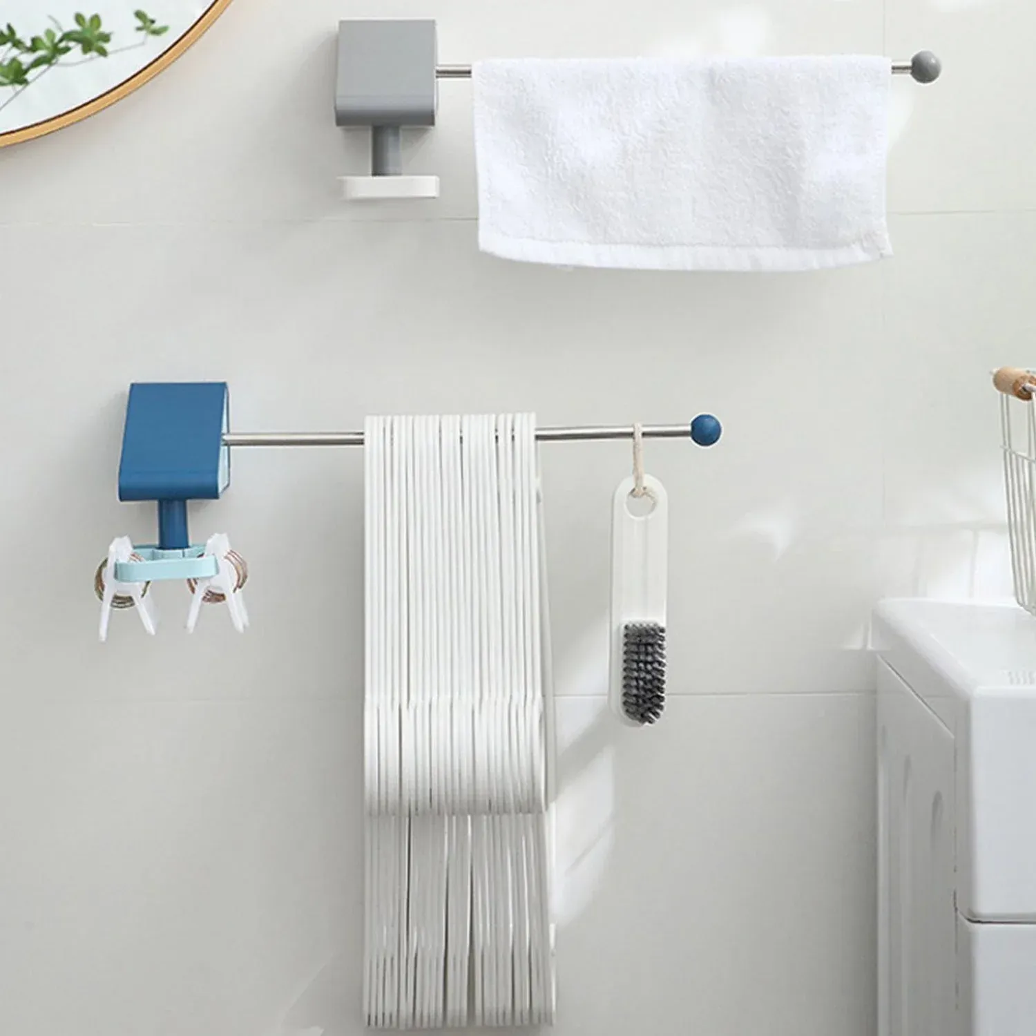 Self-Adhesive Kitchen Utensil Holder – No-Drill Hooks | CookAura - Detailed Feature View 5
