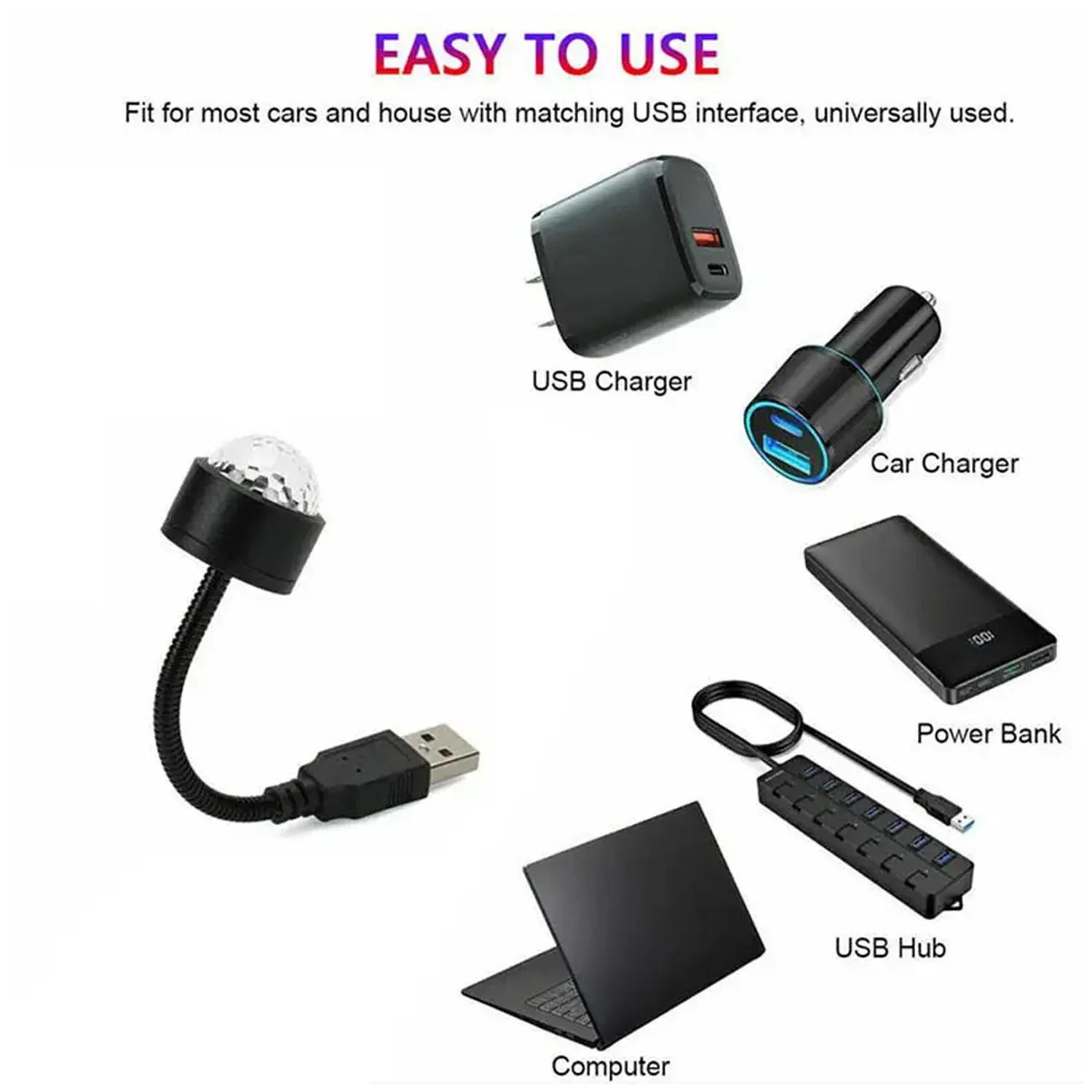 USB Star Projector – Dual Mode Disco Light for Car & Home | Styleva - Detailed Feature View 4
