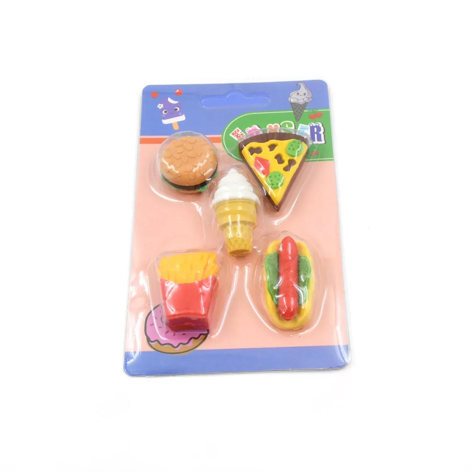Kids Eraser Set – Fun 3D Food Novelty Erasers | Craftily - Detailed Feature View 5