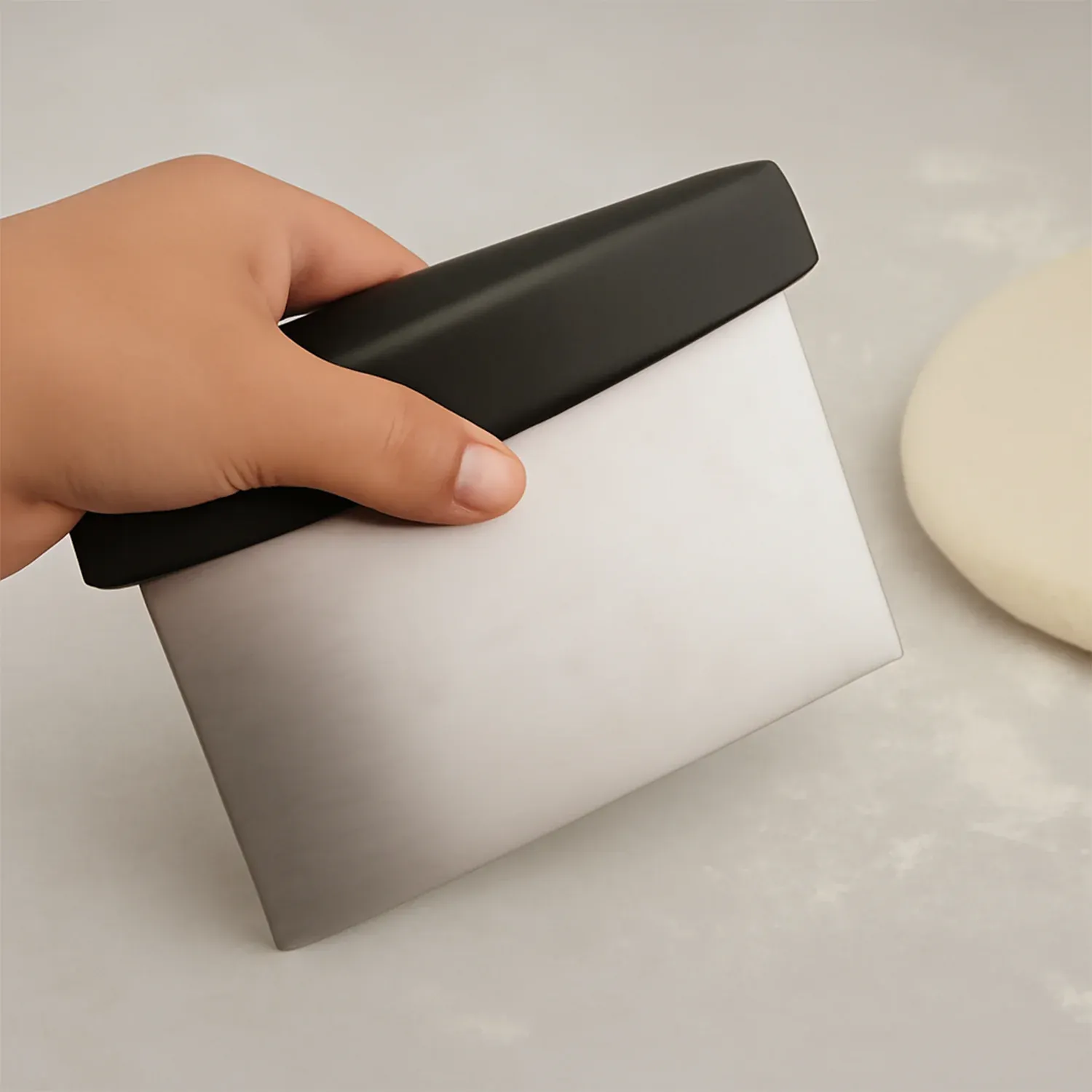 Stainless Steel Dough Scraper – Precision Baking Tool - Detailed Feature View 3