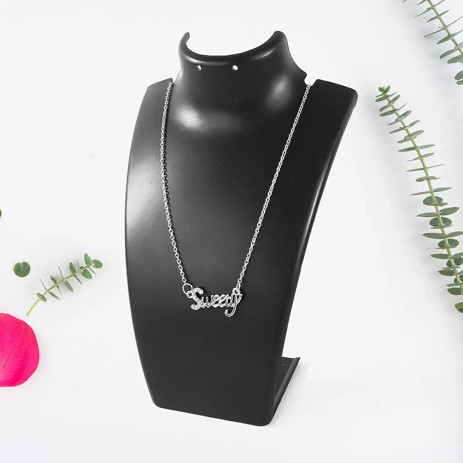 Sweety Pendant Necklace – Lightweight Stainless Steel Jewelry - Detailed Feature View 1