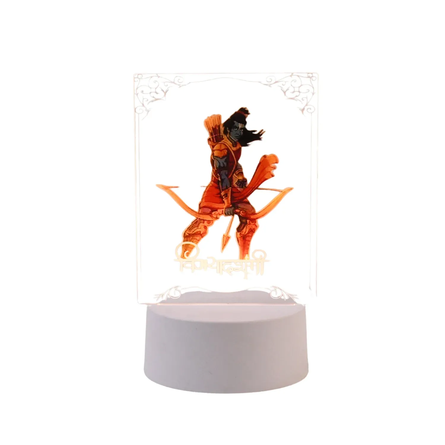 Lord Shree Ram 3D LED Night Lamp with Soft White Light - Detailed Feature View 4