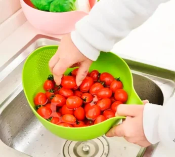 Rice Washing Bowl – Thick Drain Basket with Handle | Quickslice