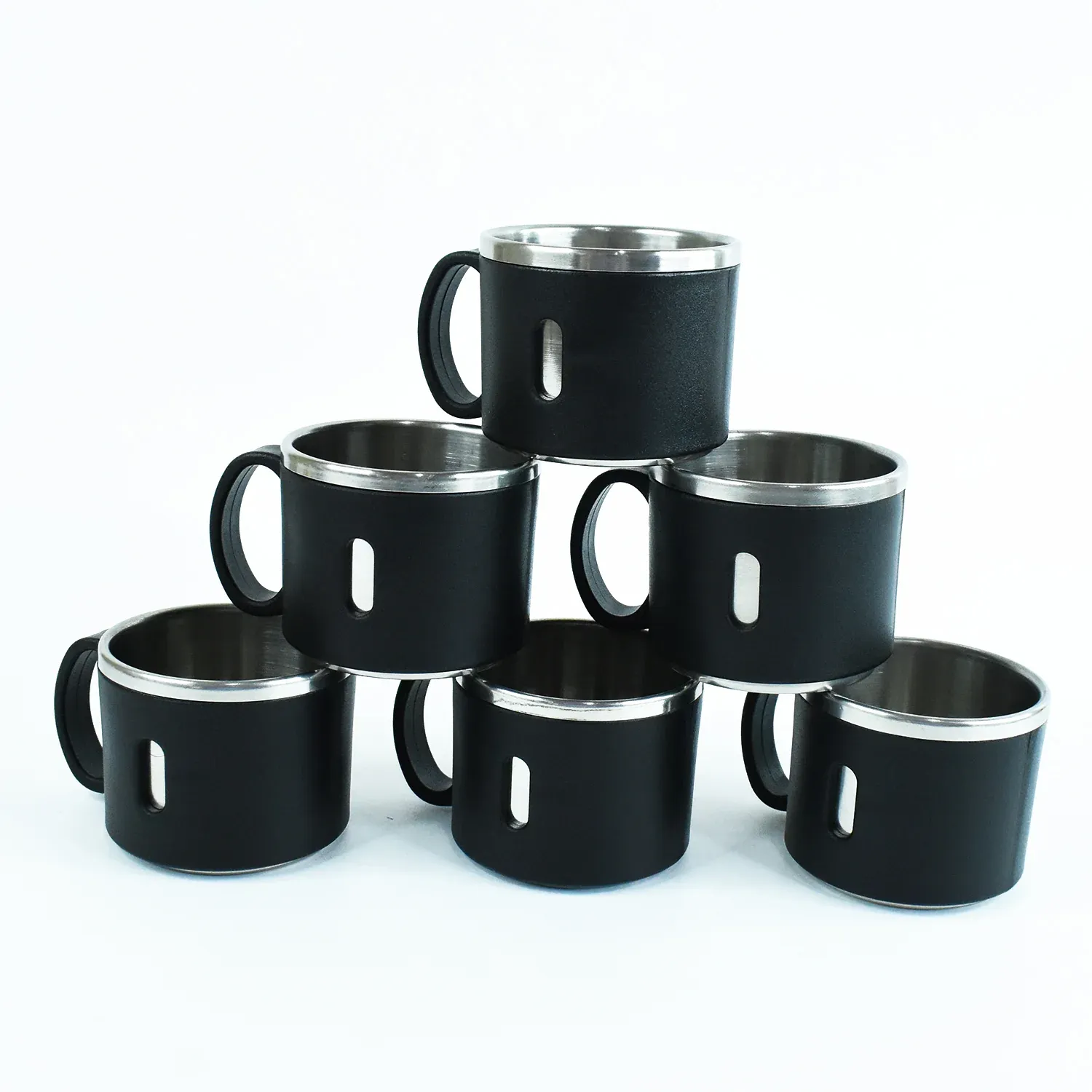 Stainless Steel Desk Mug Set – Durable 150ml Tea & Coffee Cups - Detailed Feature View 4
