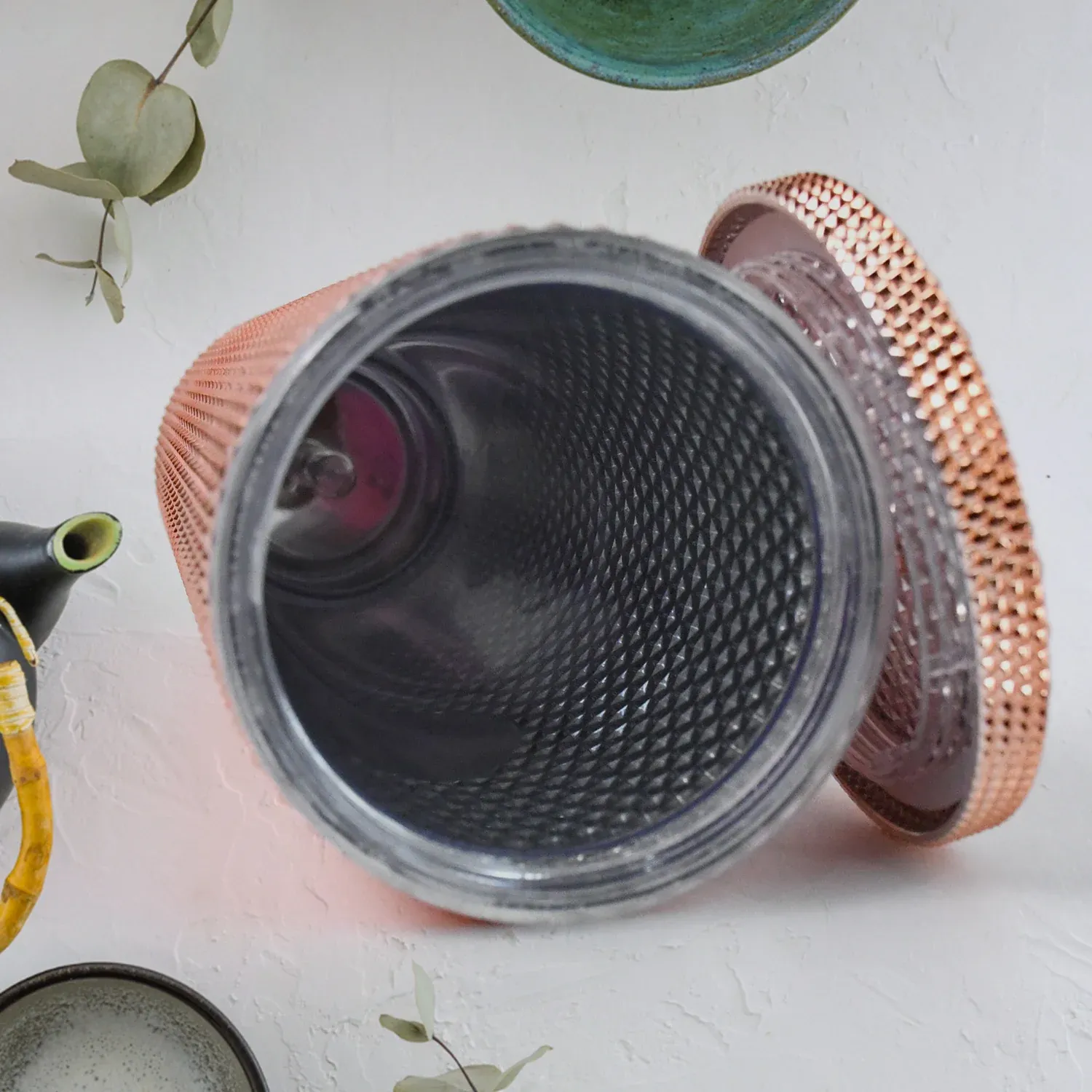Studded Tumbler – Double Walled Cold Cup with Straw Lid - Detailed Feature View 5