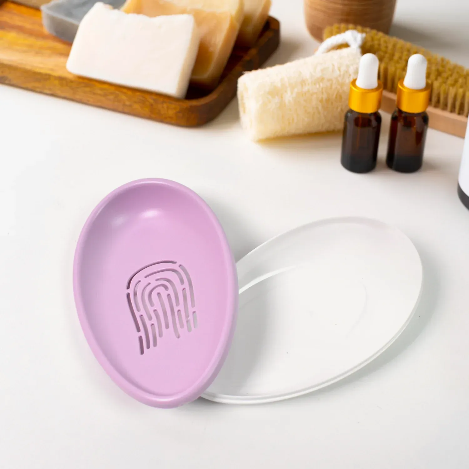 Premium Soap Dish with Drain – Double-Layer Self-Draining | VelvetBubbles - Buy Online at Alikart