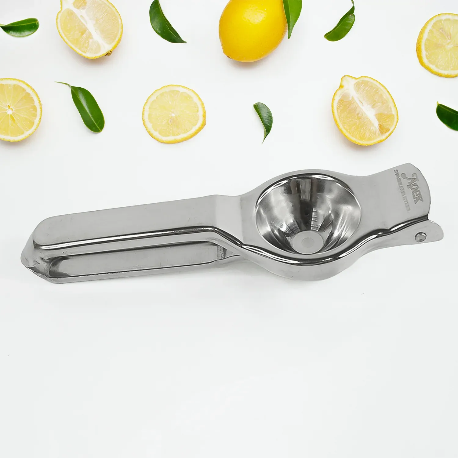 Stainless Steel Lemon Press – Heavy Duty Juicer with Ergonomic Handle - Detailed Feature View 5