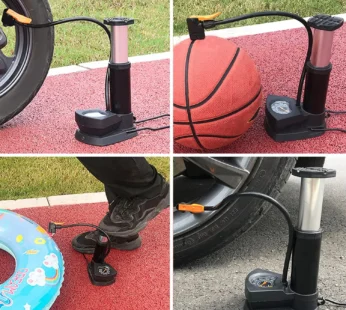 Foot Bike Pump – Portable Cycle Tire Inflator with Gauge | Indo Glow