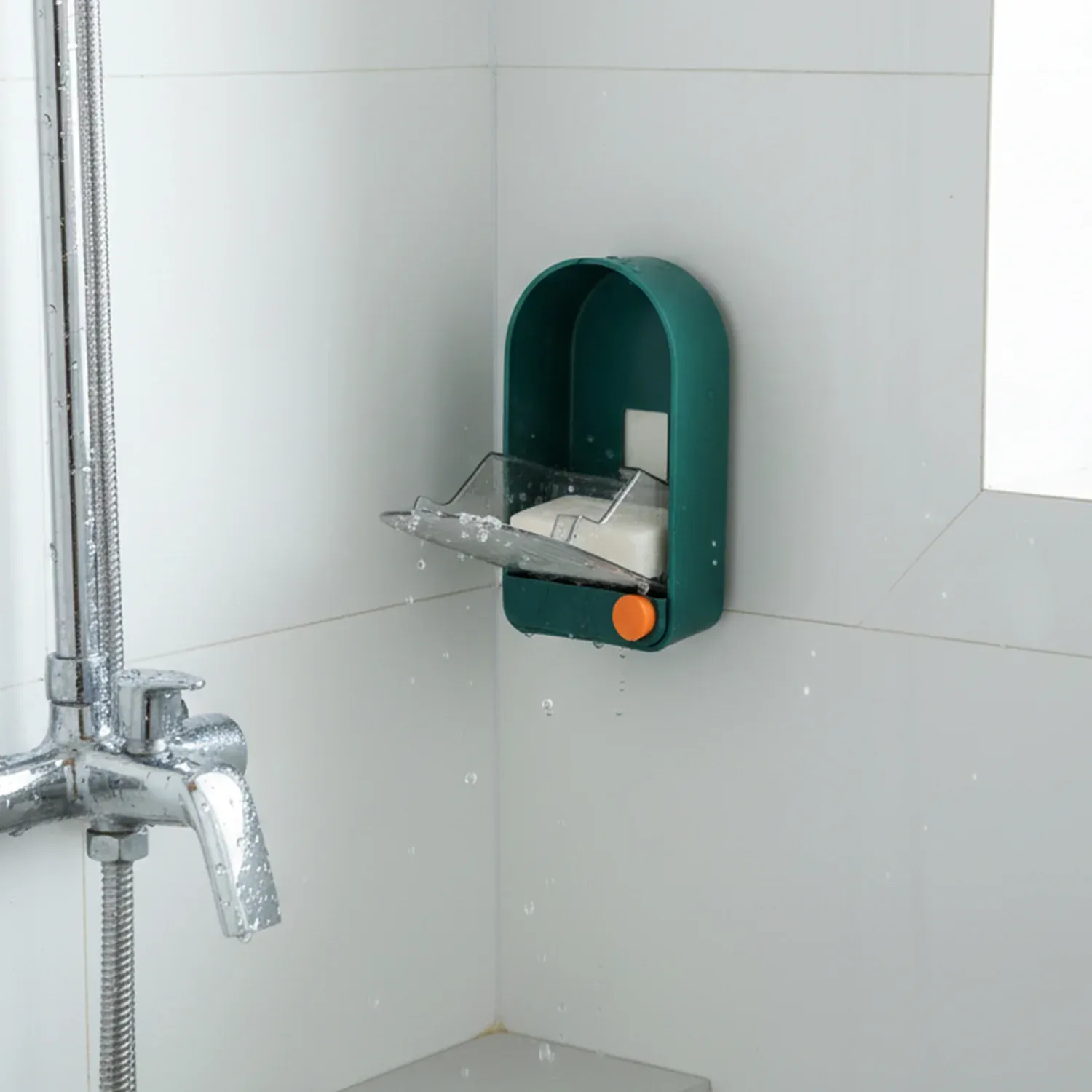 Wall Mounted Soap Holder – Space-Saving & Draining Design - Detailed Feature View 4