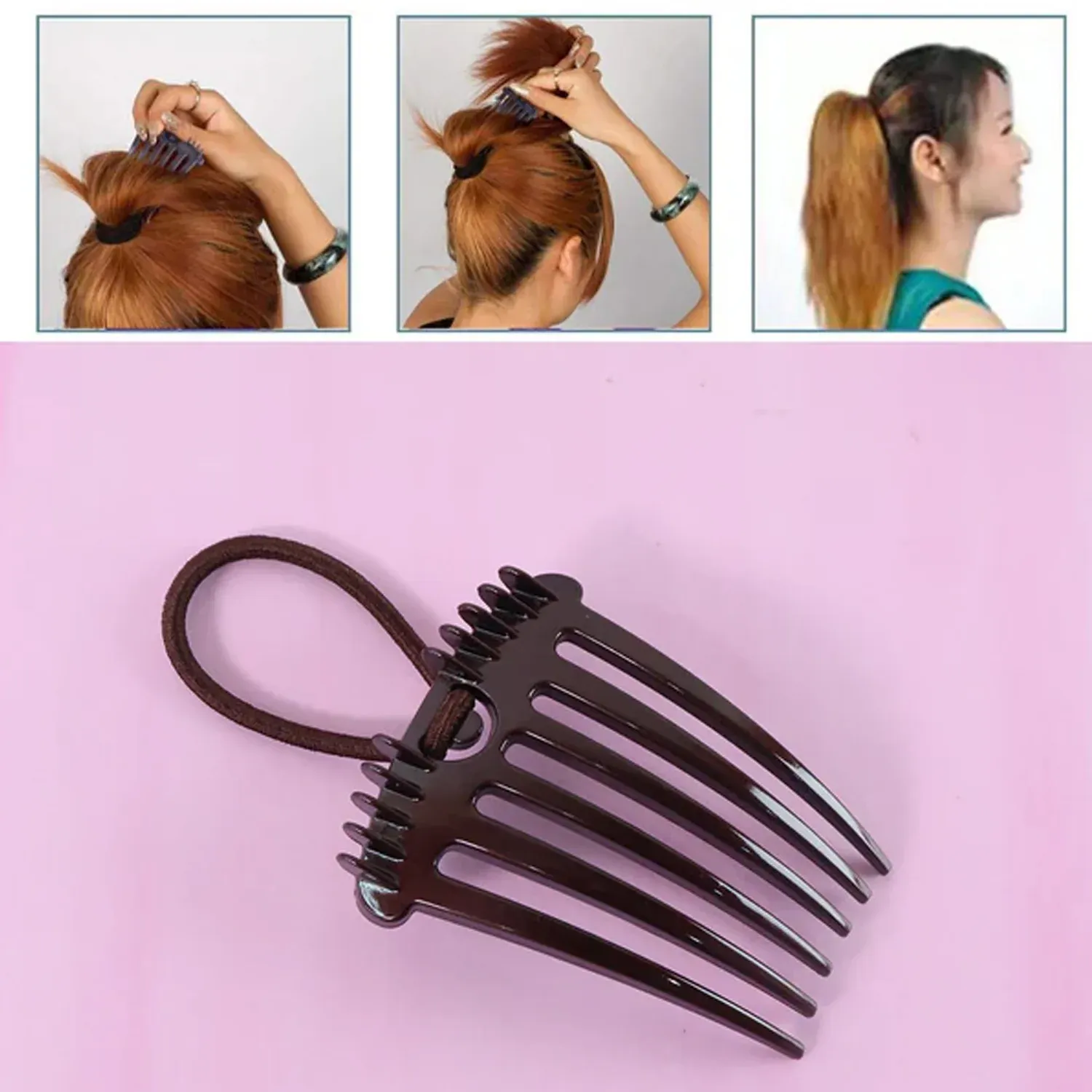 Volumizing Hair Bun Comb Clip – Easy Styling & Instant Volume - Detailed Feature View 2