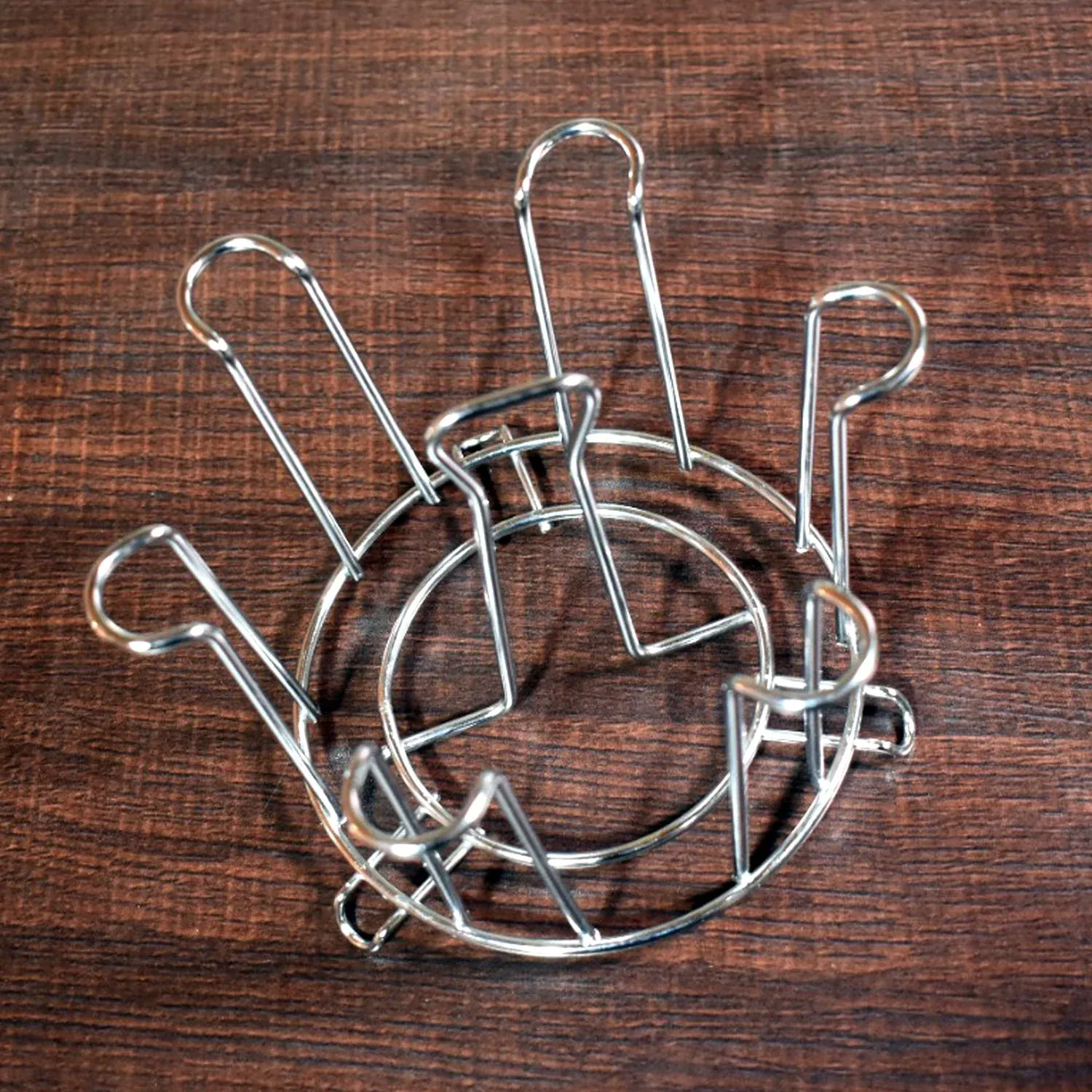 Stainless Steel Glass Stand – Round Kitchen Holder | Storenzo - Detailed Feature View 12