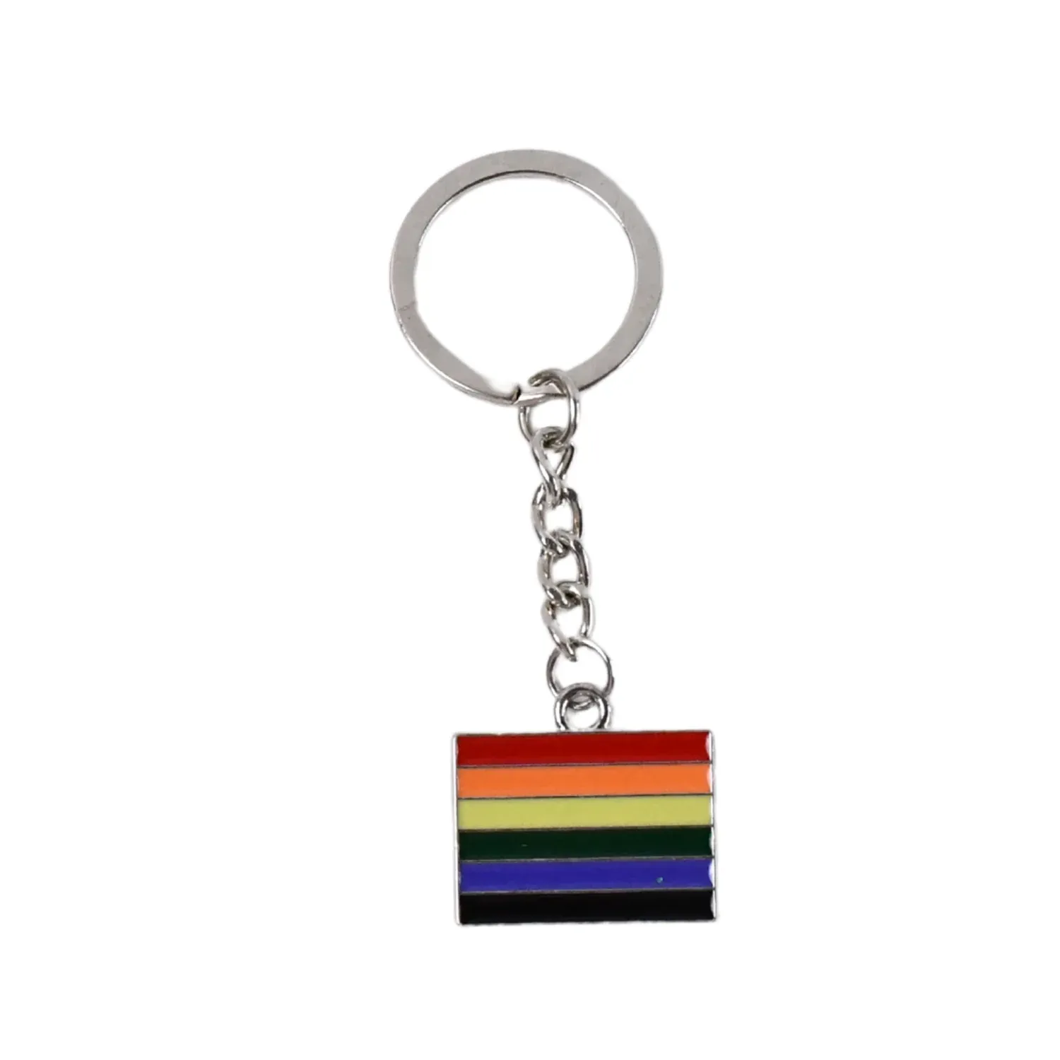 Rainbow Metal Keyring – Stylish & Durable Accessory - Detailed Feature View 4