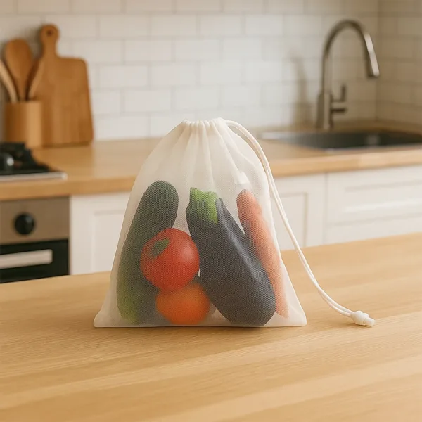 Reusable Mesh Produce Bags – Eco-Friendly Grocery Storage Set
