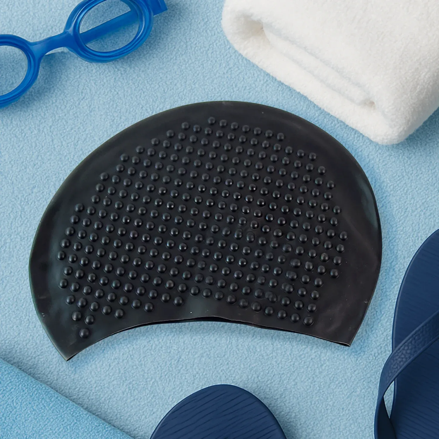 Silicone Swimming Cap – Durable, Waterproof & Comfortable Fit - Detailed Feature View 2