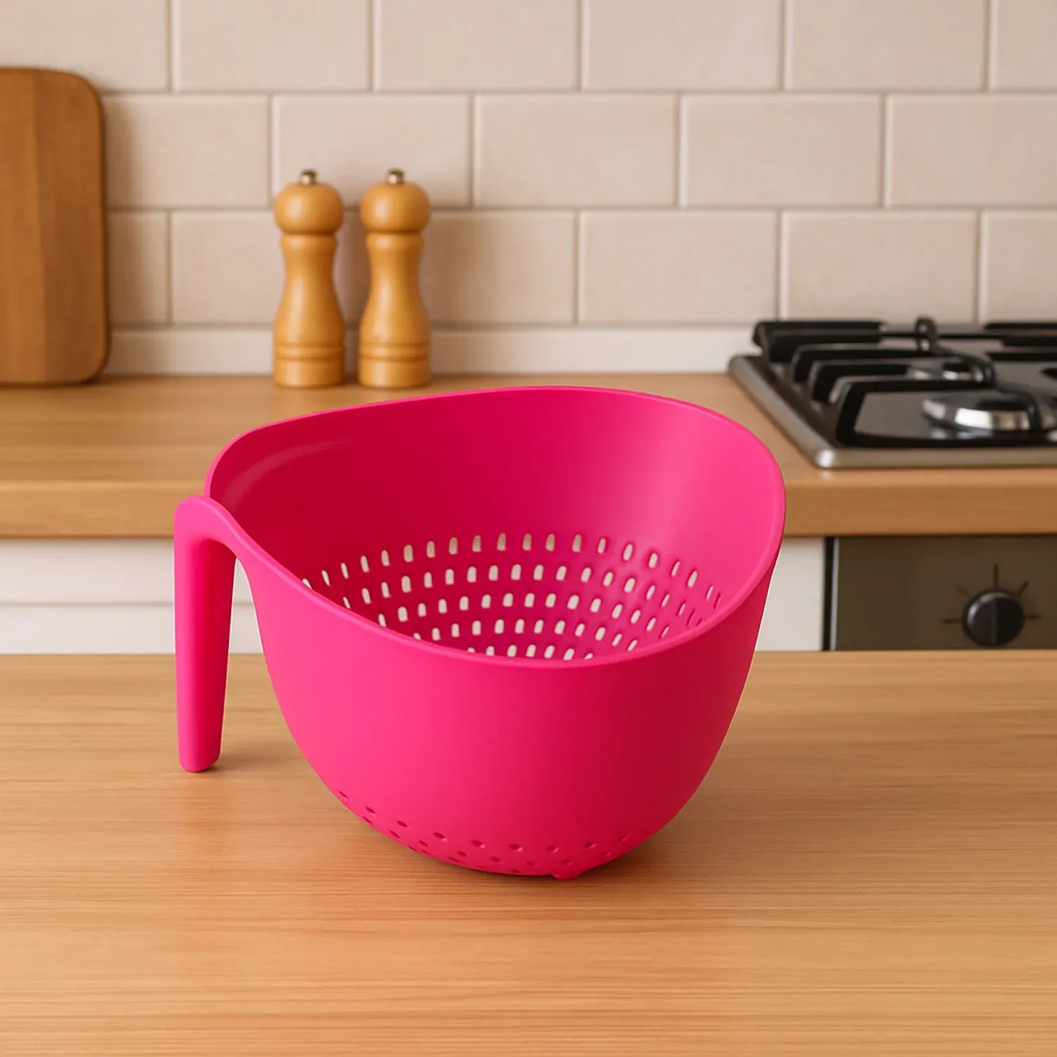 Triangular Kitchen Colander – Ergonomic Handle & Quick Drainage - Detailed Feature View 6